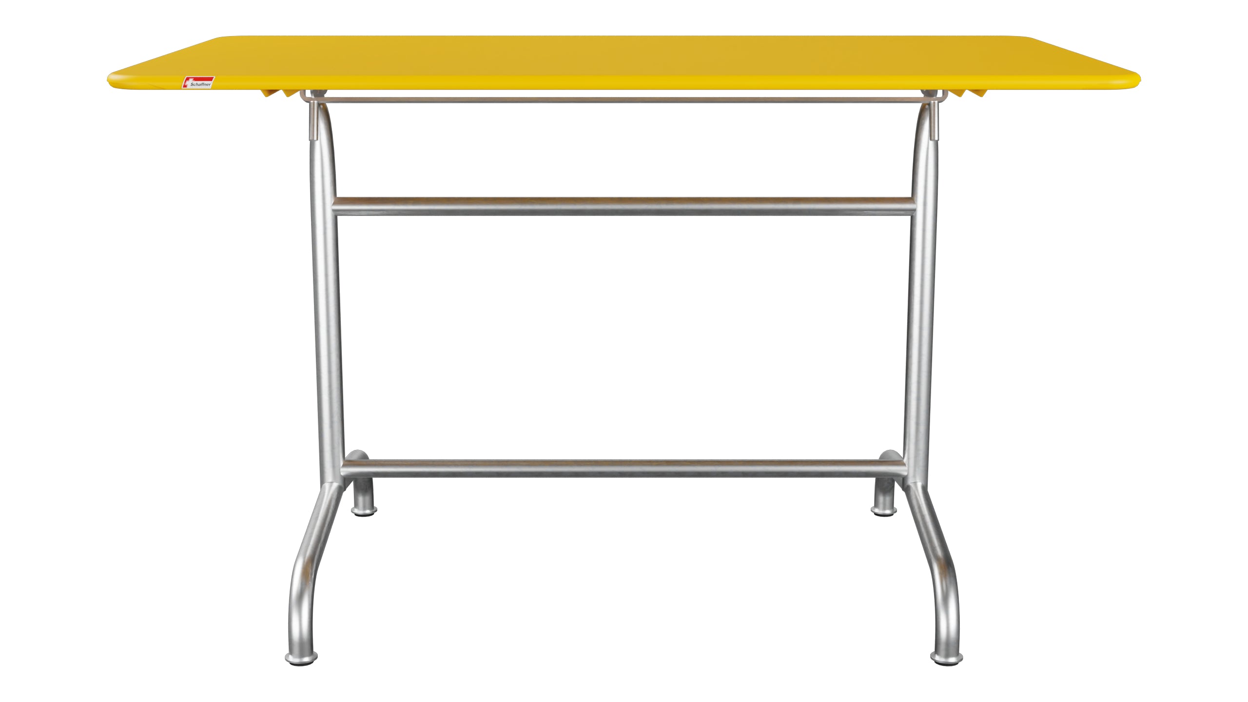 Rigi Metall-Gartentisch 120x70 klappbar in Gelb präsentiert im Onlineshop von KAQTU Design AG. Gartentisch ist von Schaffner