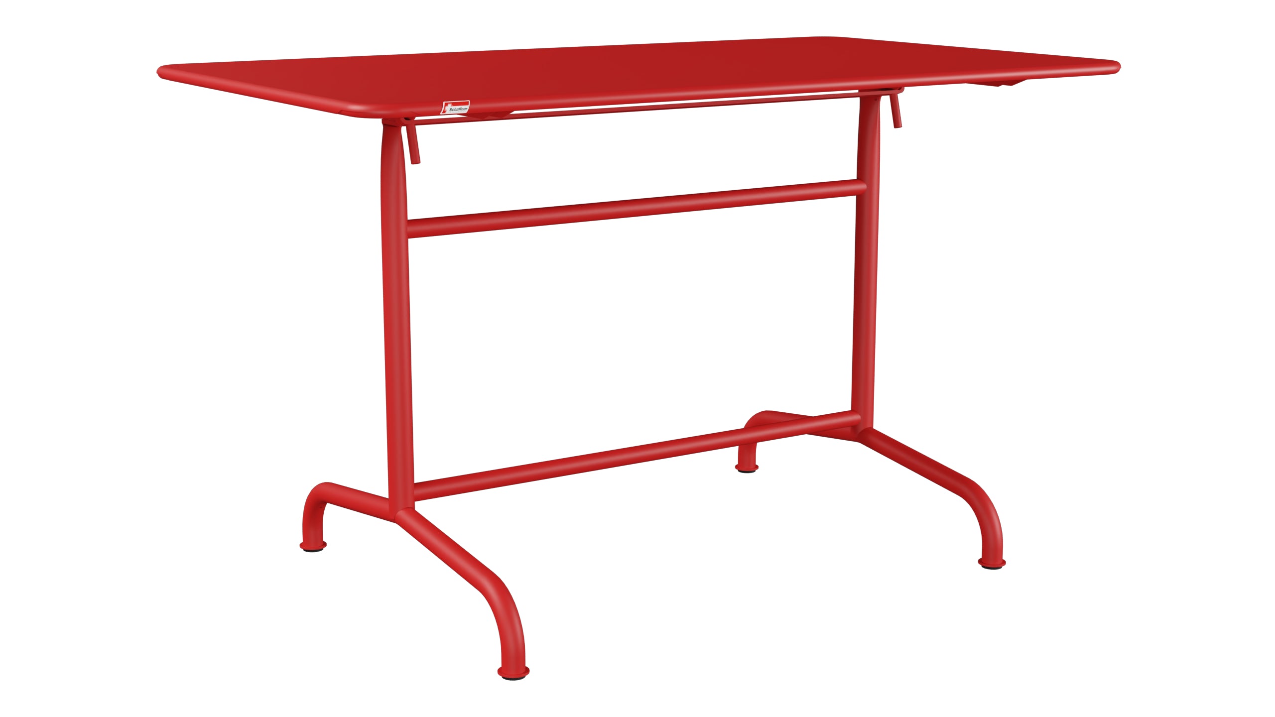 Rigi Metall-Gartentisch 120x70 klappbar in Rot präsentiert im Onlineshop von KAQTU Design AG. Gartentisch ist von Schaffner