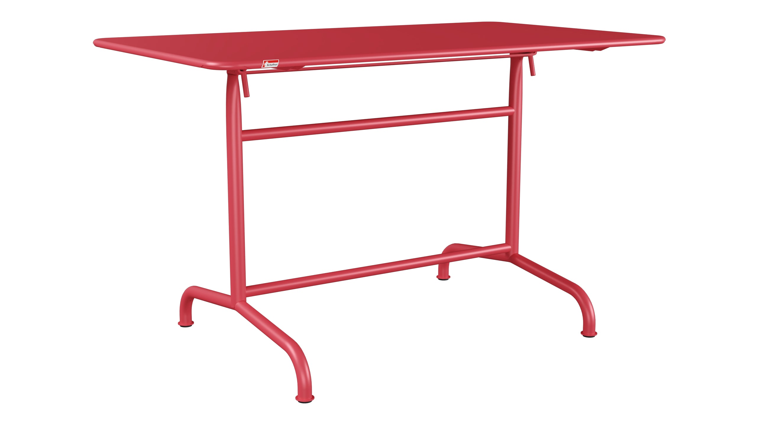 Rigi Metall-Gartentisch 120x70 klappbar in Ahornrot präsentiert im Onlineshop von KAQTU Design AG. Gartentisch ist von Schaffner