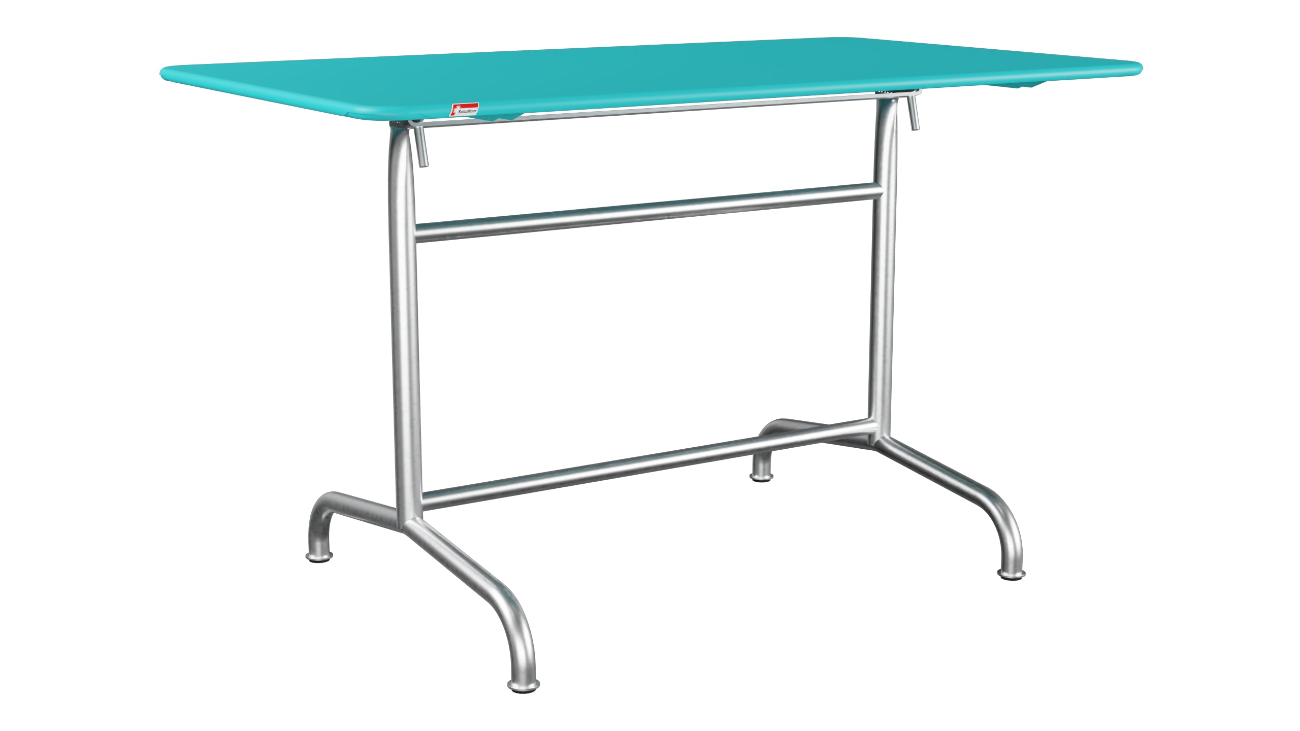 Rigi Metall-Gartentisch 120x70 klappbar in Türkis präsentiert im Onlineshop von KAQTU Design AG. Gartentisch ist von Schaffner