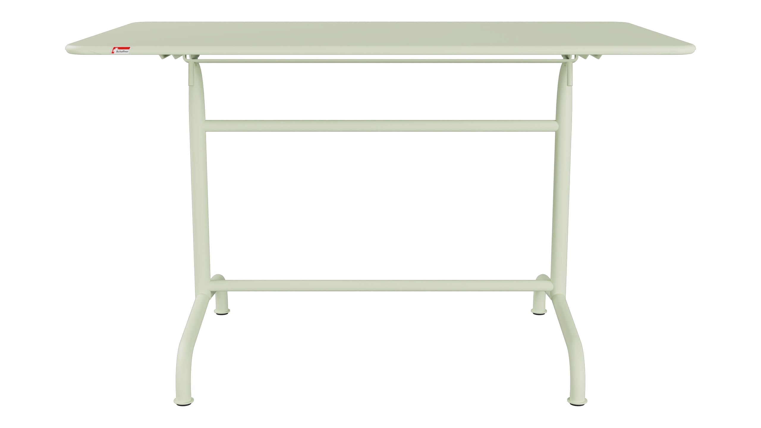 Rigi Metall-Gartentisch 120x70 klappbar in Pastellgrün präsentiert im Onlineshop von KAQTU Design AG. Gartentisch ist von Schaffner