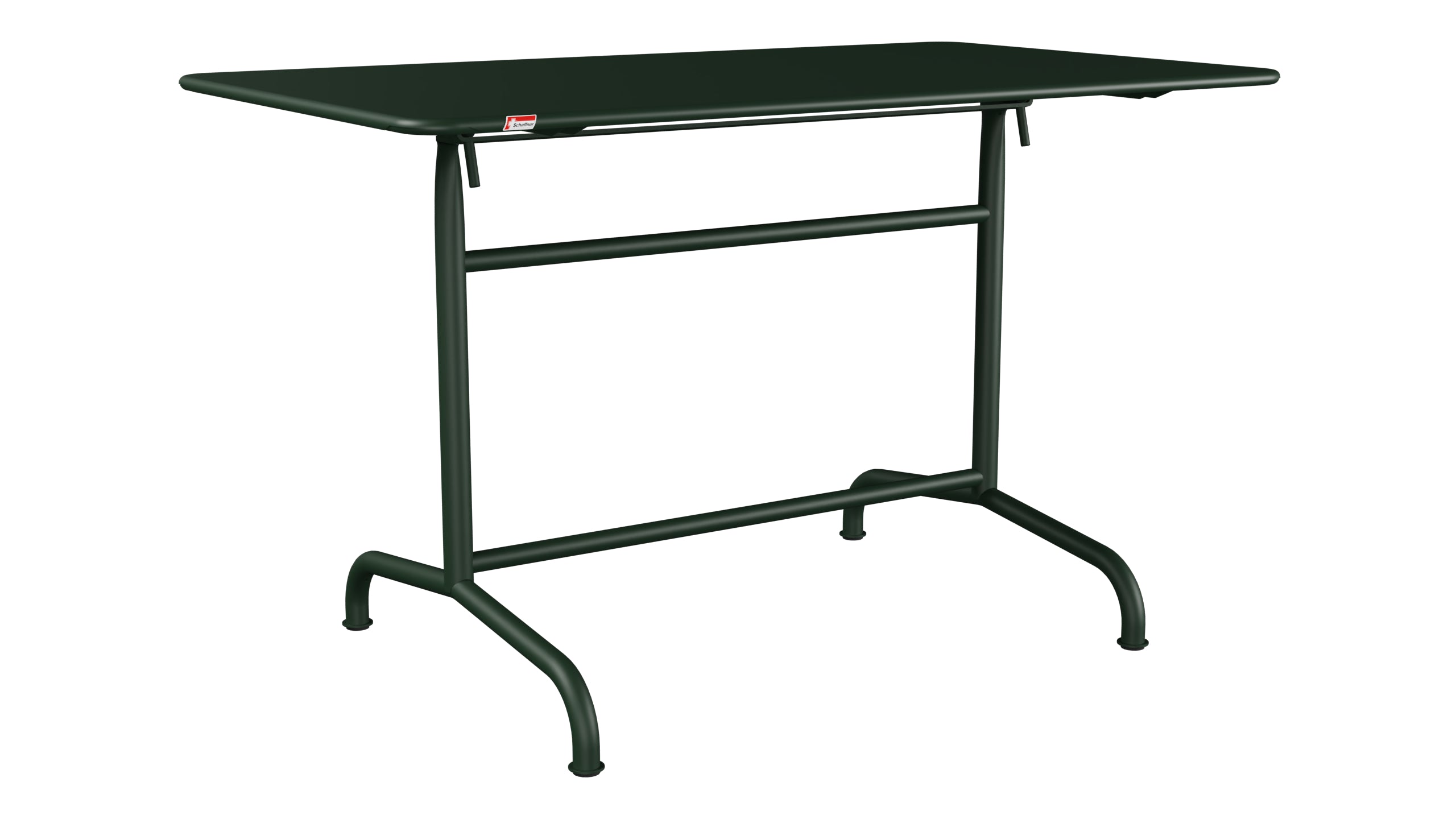 Rigi Metall-Gartentisch 120x70 klappbar in Tannengrün präsentiert im Onlineshop von KAQTU Design AG. Gartentisch ist von Schaffner