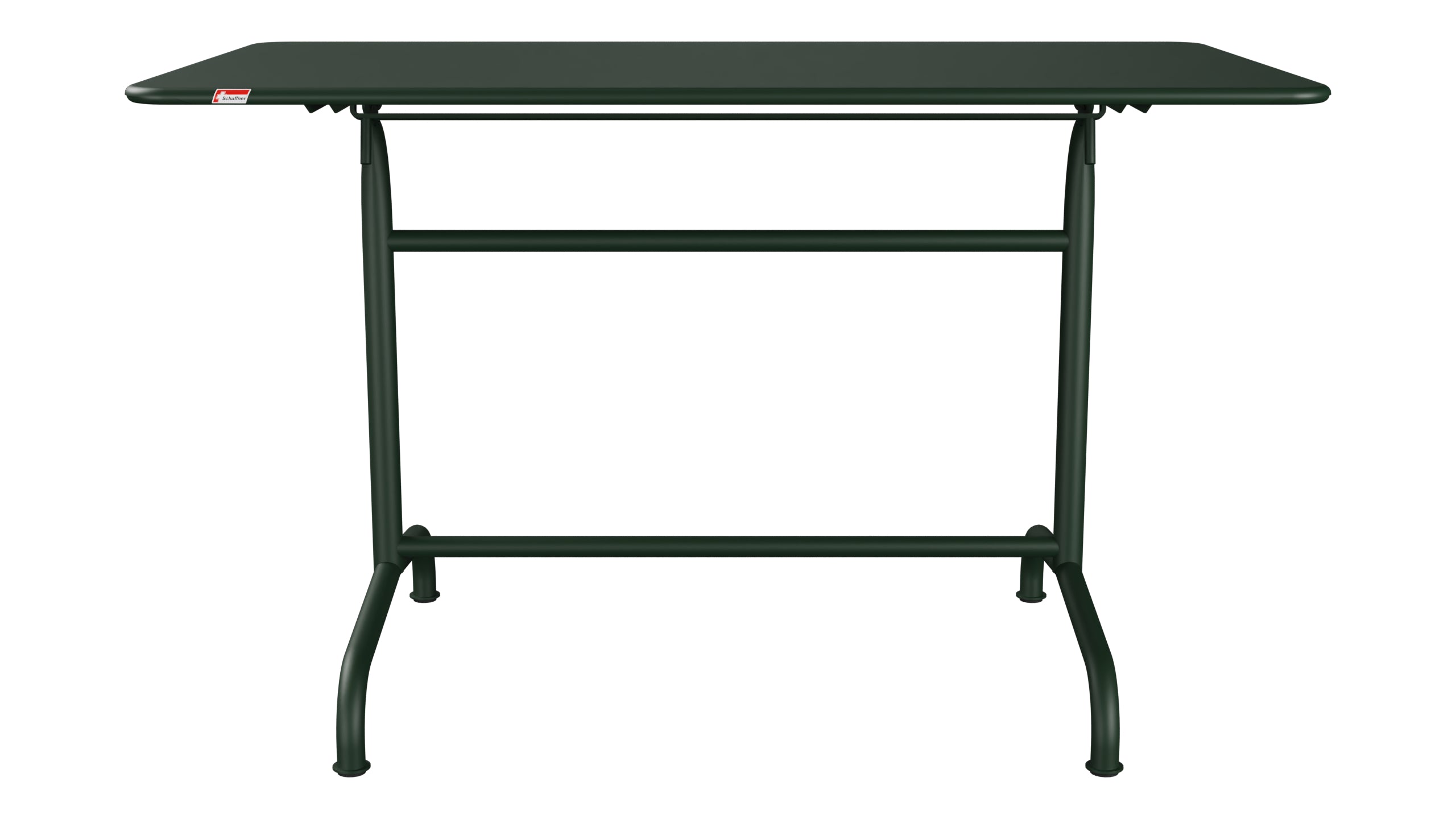 Rigi Metall-Gartentisch 120x70 klappbar in Tannengrün präsentiert im Onlineshop von KAQTU Design AG. Gartentisch ist von Schaffner