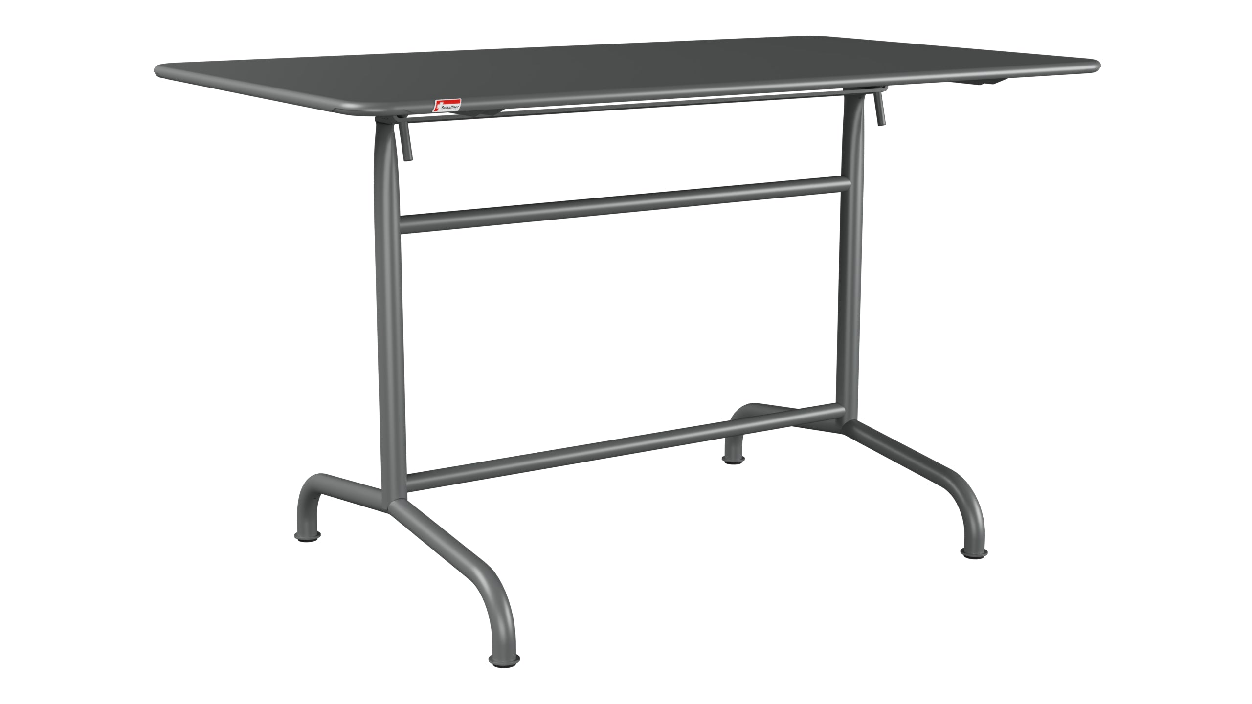 Rigi Metall-Gartentisch 120x70 klappbar in Graphit präsentiert im Onlineshop von KAQTU Design AG. Gartentisch ist von Schaffner