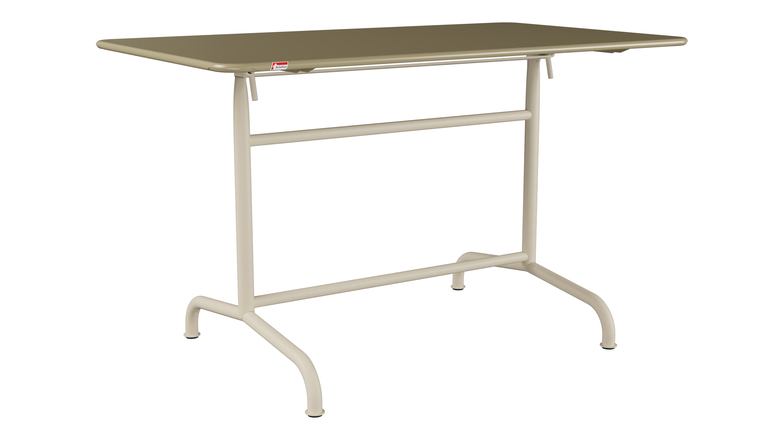 Rigi Metall-Gartentisch 120x70 klappbar in Champagner präsentiert im Onlineshop von KAQTU Design AG. Gartentisch ist von Schaffner