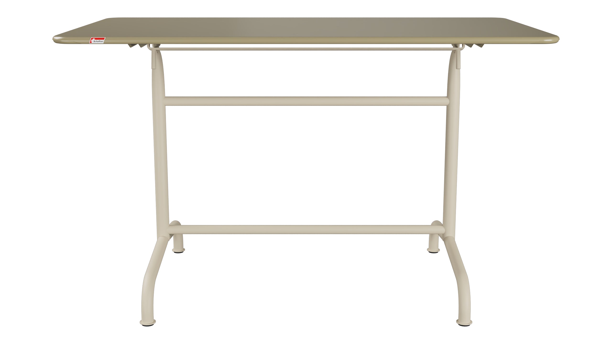 Rigi Metall-Gartentisch 120x70 klappbar in Champagner präsentiert im Onlineshop von KAQTU Design AG. Gartentisch ist von Schaffner