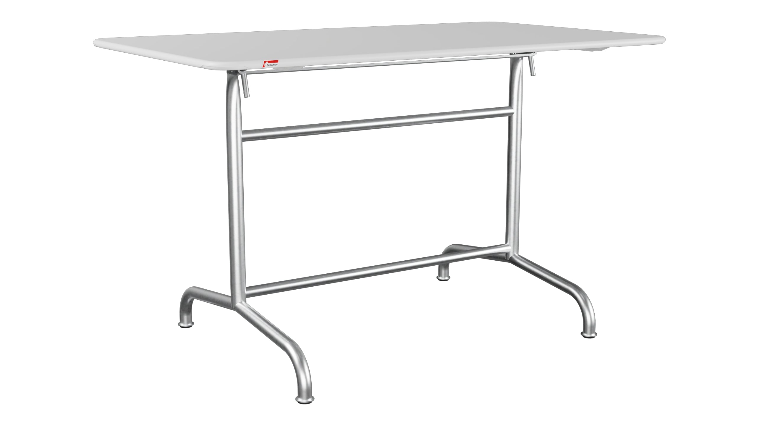 Rigi Metall-Gartentisch 120x70 klappbar in Weiss präsentiert im Onlineshop von KAQTU Design AG. Gartentisch ist von Schaffner