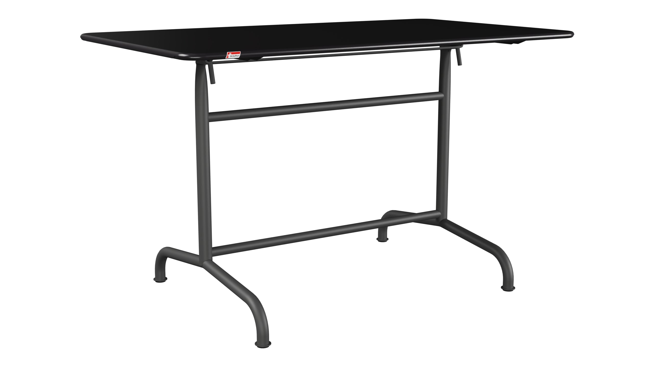 Rigi Metall-Gartentisch 120x70 klappbar in Schwarz präsentiert im Onlineshop von KAQTU Design AG. Gartentisch ist von Schaffner