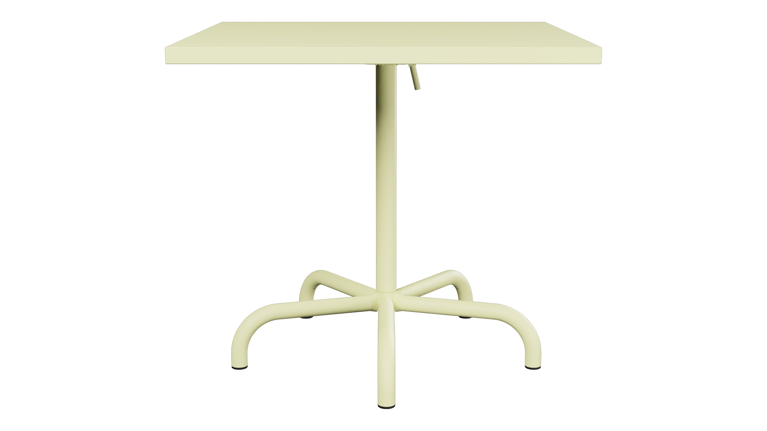 Säntis Metall-Gartentisch 80x80 klappbar in Buchsbaumgelb präsentiert im Onlineshop von KAQTU Design AG. Gartentisch ist von Schaffner
