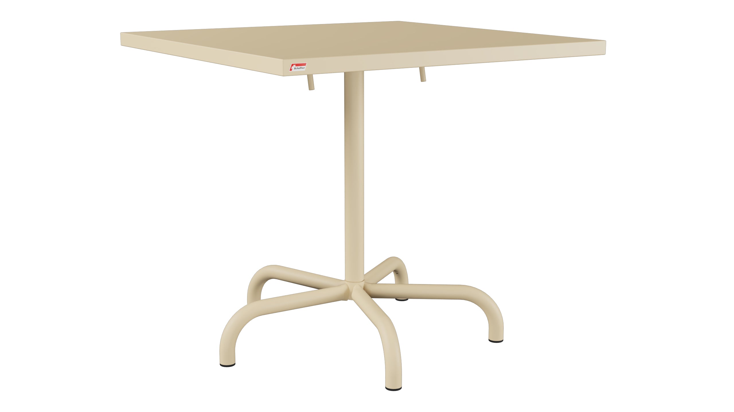 Säntis Metall-Gartentisch 80x80 klappbar in Pastellbraun präsentiert im Onlineshop von KAQTU Design AG. Gartentisch ist von Schaffner