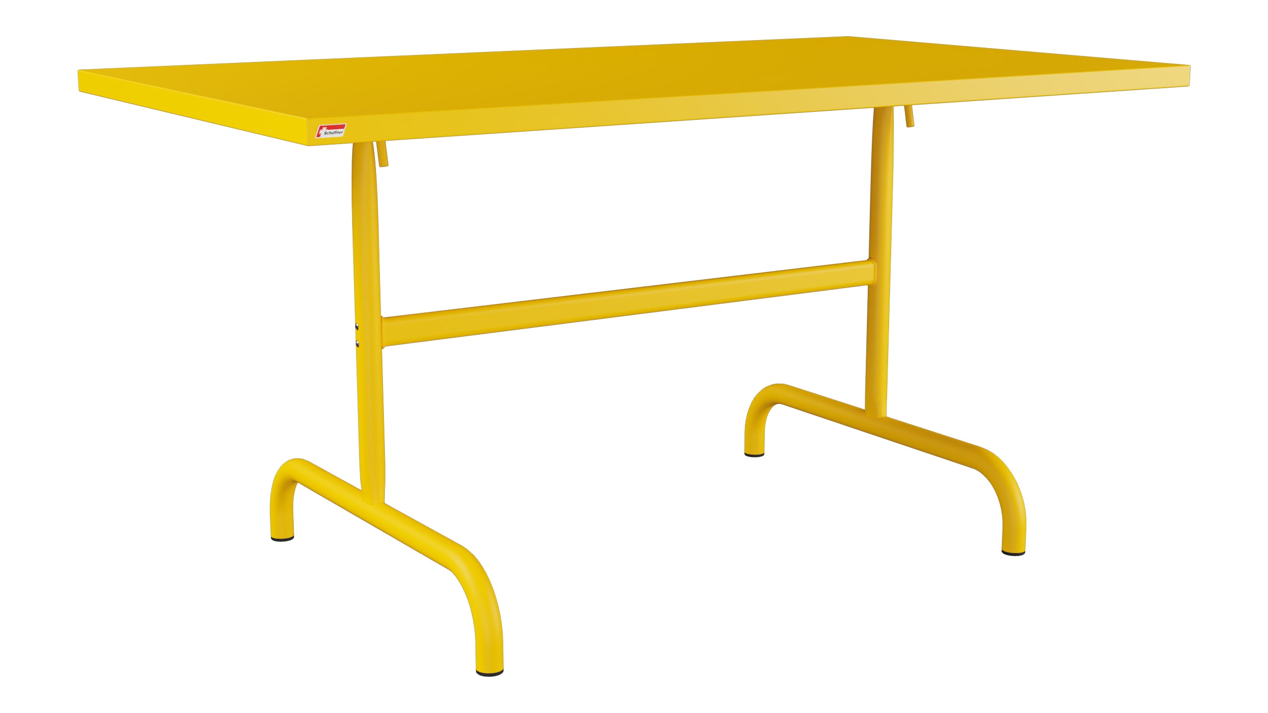 Säntis Metall-Gartentisch 140x80 klappbar in Gelb präsentiert im Onlineshop von KAQTU Design AG. Gartentisch ist von Schaffner