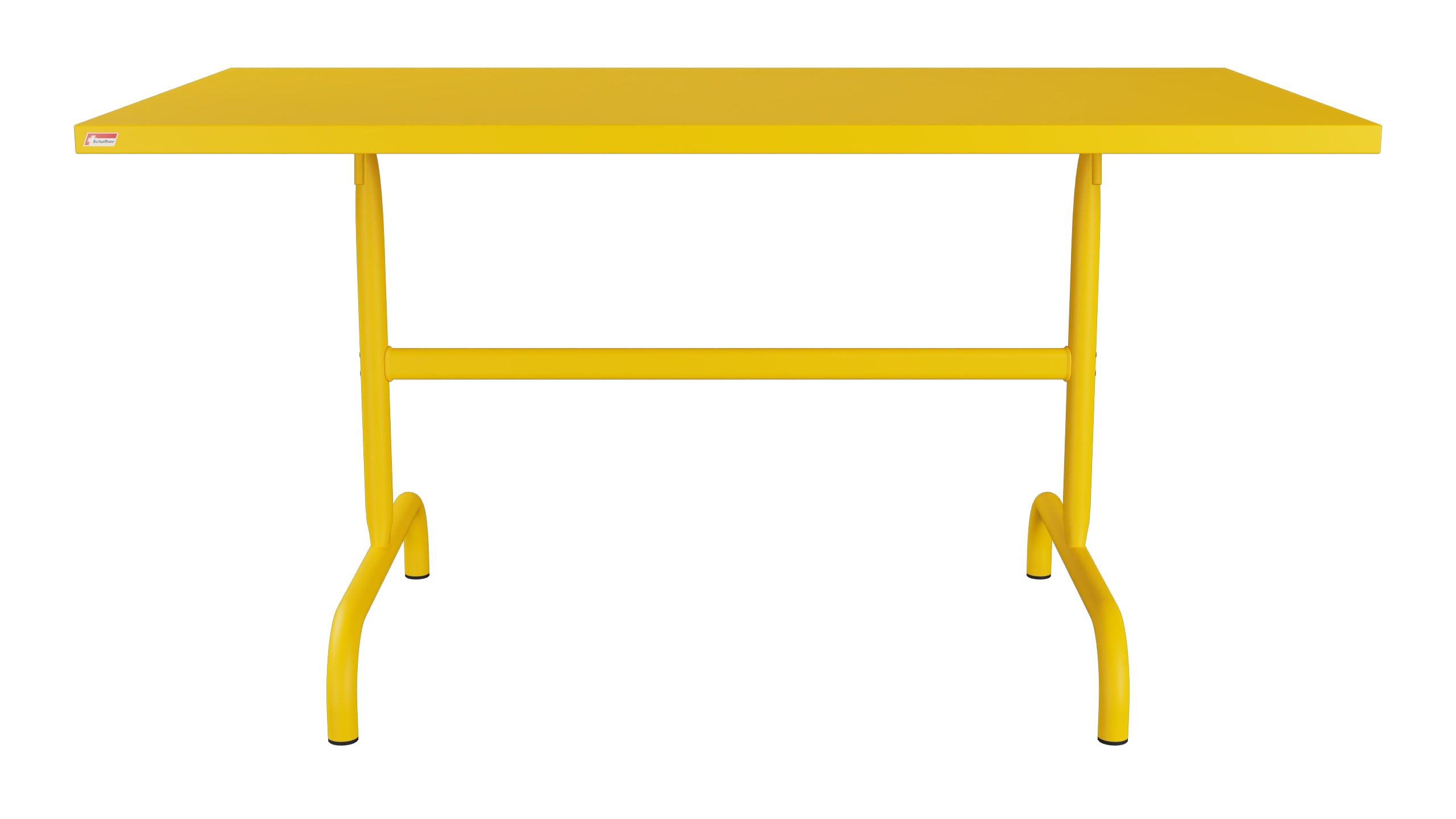 Säntis Metall-Gartentisch 140x80 klappbar in Gelb präsentiert im Onlineshop von KAQTU Design AG. Gartentisch ist von Schaffner