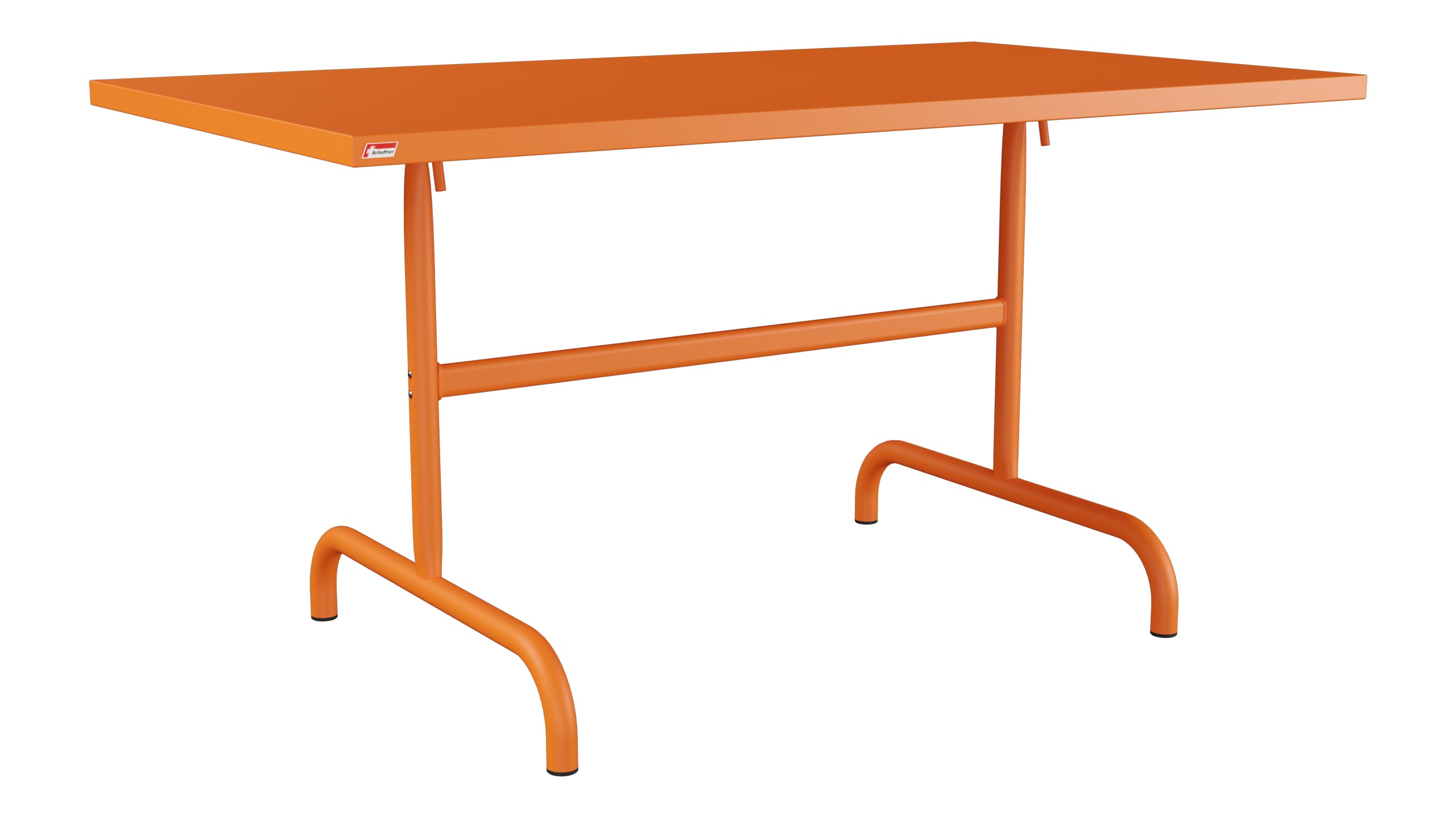 Säntis Metall-Gartentisch 140x80 klappbar in Orange präsentiert im Onlineshop von KAQTU Design AG. Gartentisch ist von Schaffner