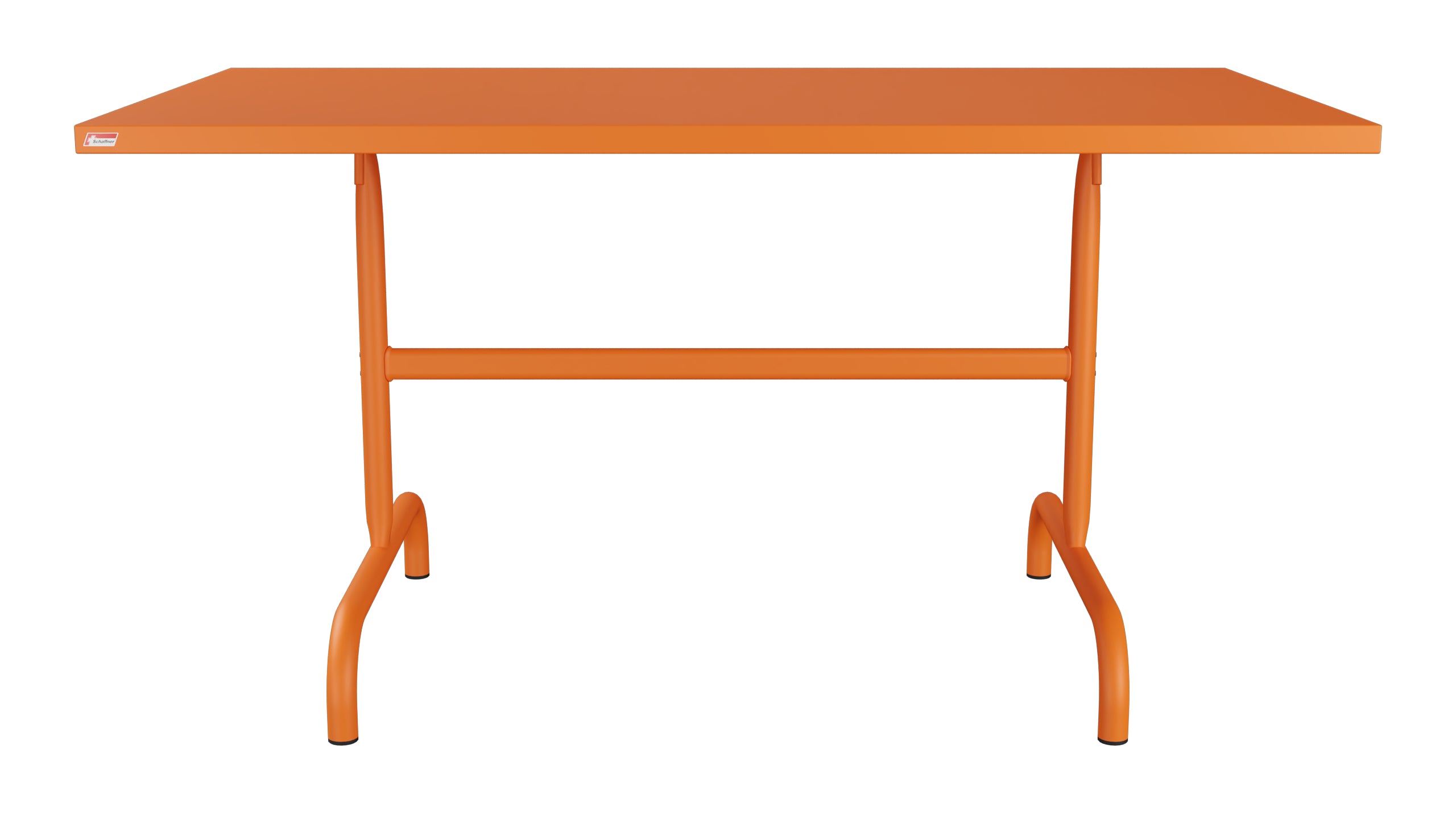Säntis Metall-Gartentisch 140x80 klappbar in Orange präsentiert im Onlineshop von KAQTU Design AG. Gartentisch ist von Schaffner