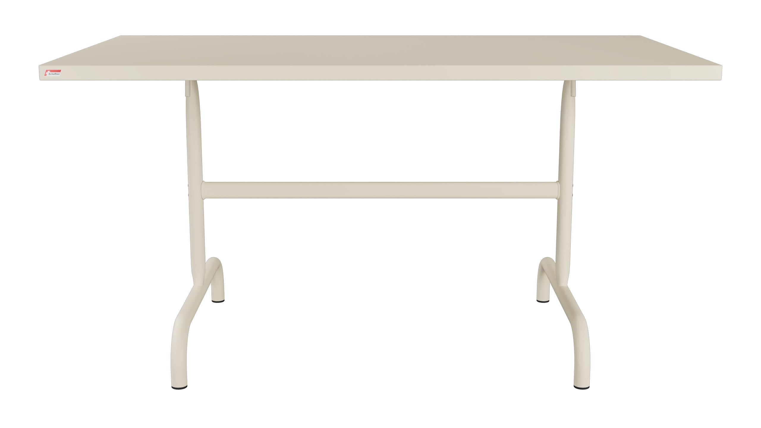 Säntis Metall-Gartentisch 140x80 klappbar in Pastellsand präsentiert im Onlineshop von KAQTU Design AG. Gartentisch ist von Schaffner