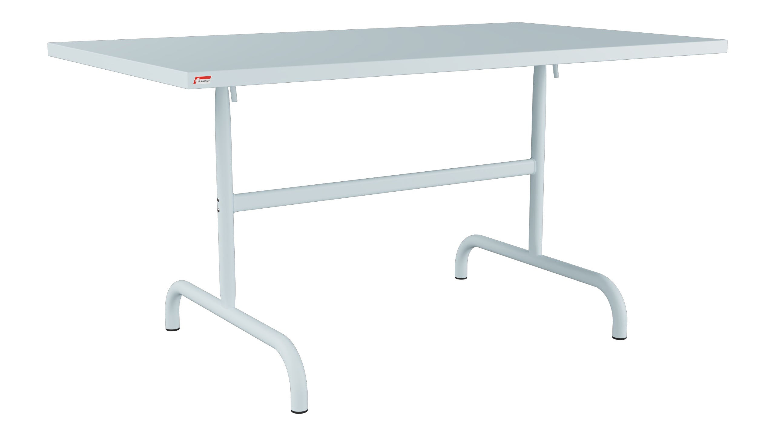 Säntis Metall-Gartentisch 140x80 klappbar in Pastellblau präsentiert im Onlineshop von KAQTU Design AG. Gartentisch ist von Schaffner