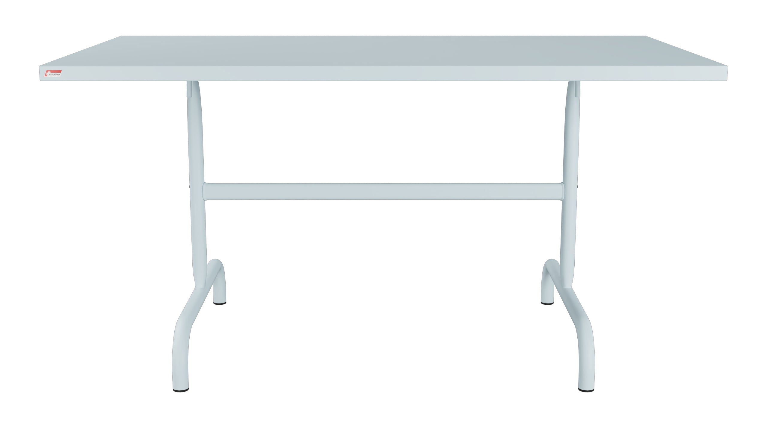 Säntis Metall-Gartentisch 140x80 klappbar in Pastellblau präsentiert im Onlineshop von KAQTU Design AG. Gartentisch ist von Schaffner