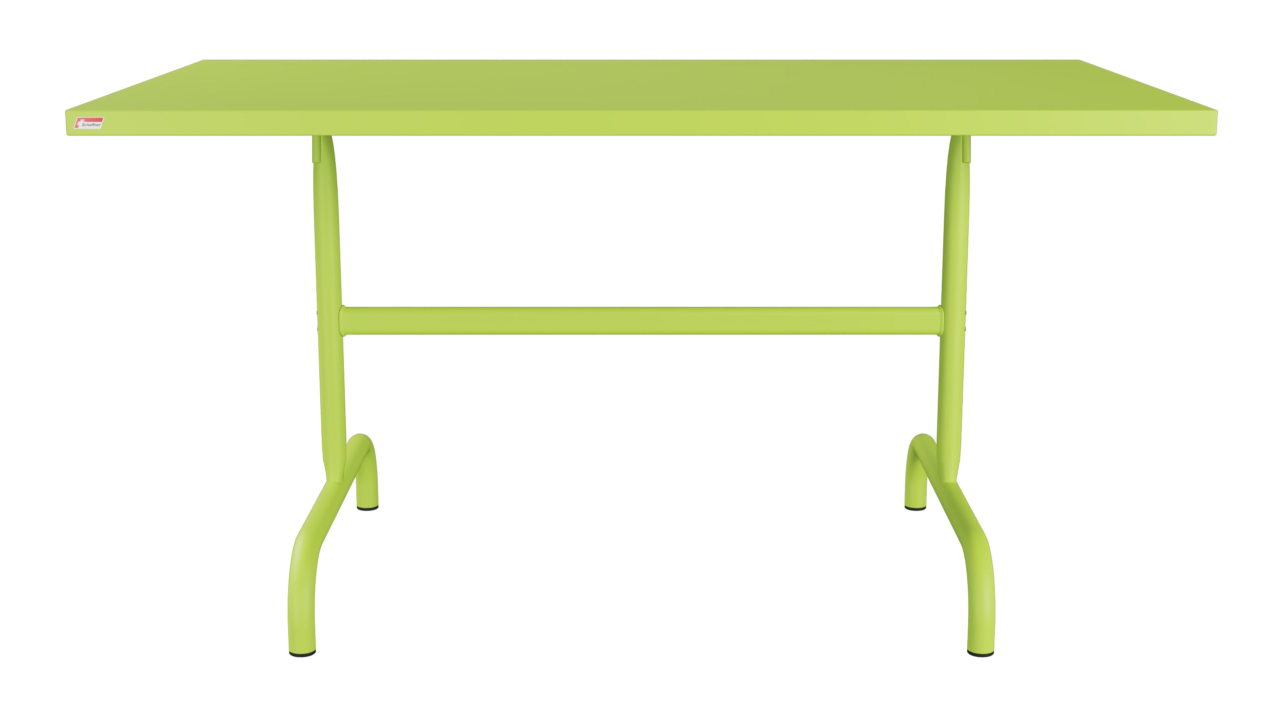 Säntis Metall-Gartentisch 140x80 klappbar in Hellgrün präsentiert im Onlineshop von KAQTU Design AG. Gartentisch ist von Schaffner