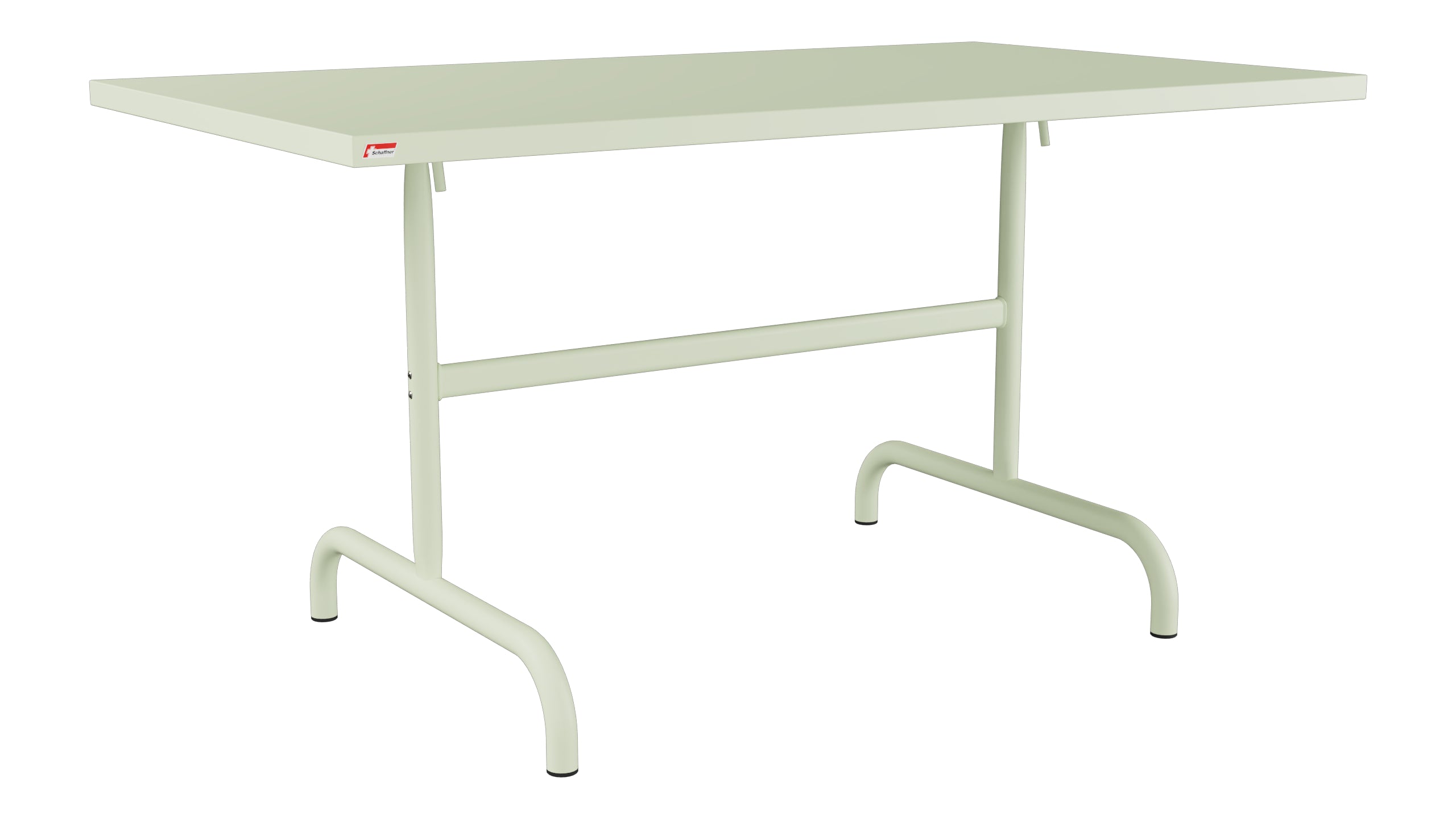 Säntis Metall-Gartentisch 140x80 klappbar in Pastellgrün präsentiert im Onlineshop von KAQTU Design AG. Gartentisch ist von Schaffner