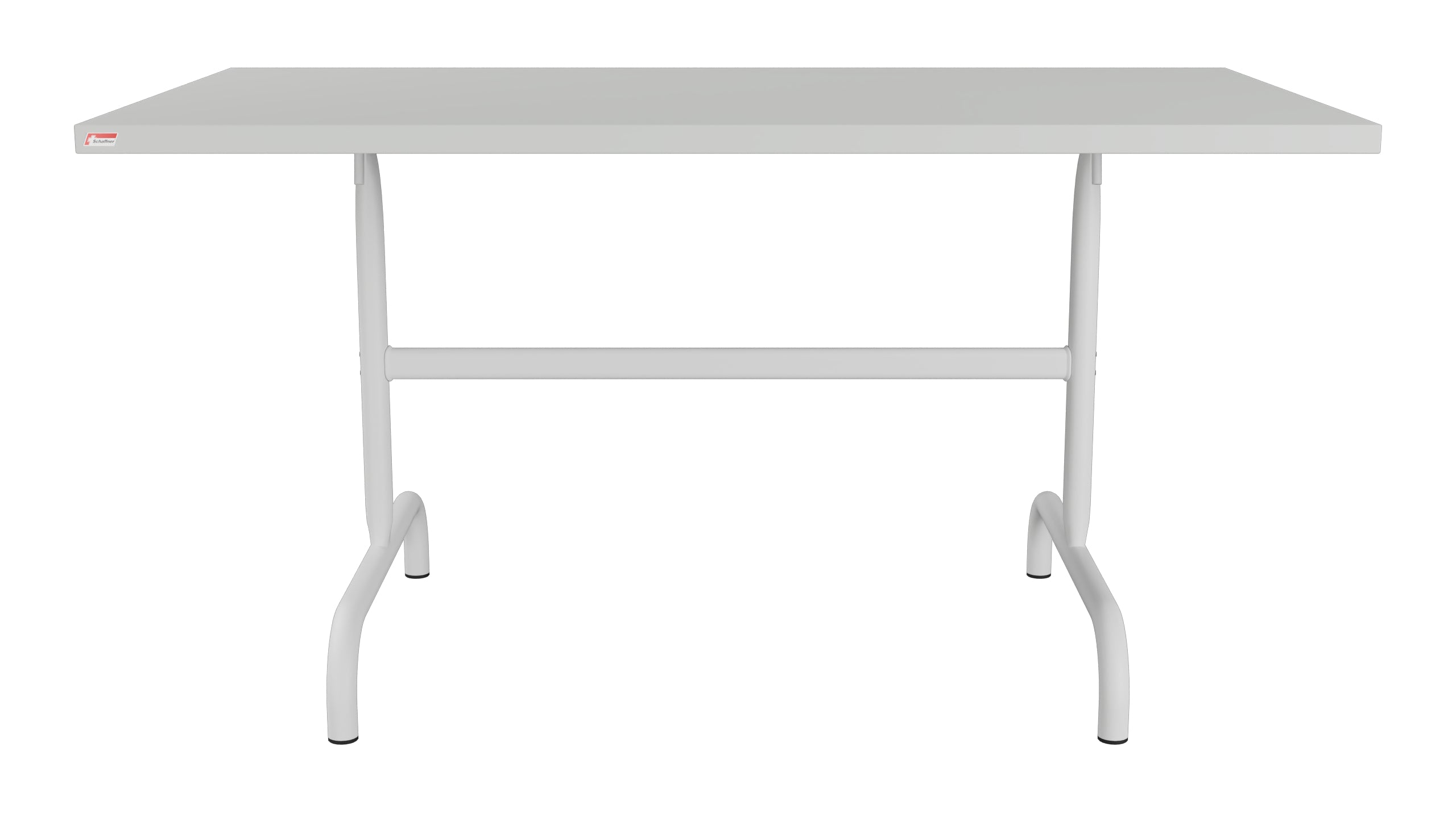 Säntis Metall-Gartentisch 140x80 klappbar in Alusilber präsentiert im Onlineshop von KAQTU Design AG. Gartentisch ist von Schaffner