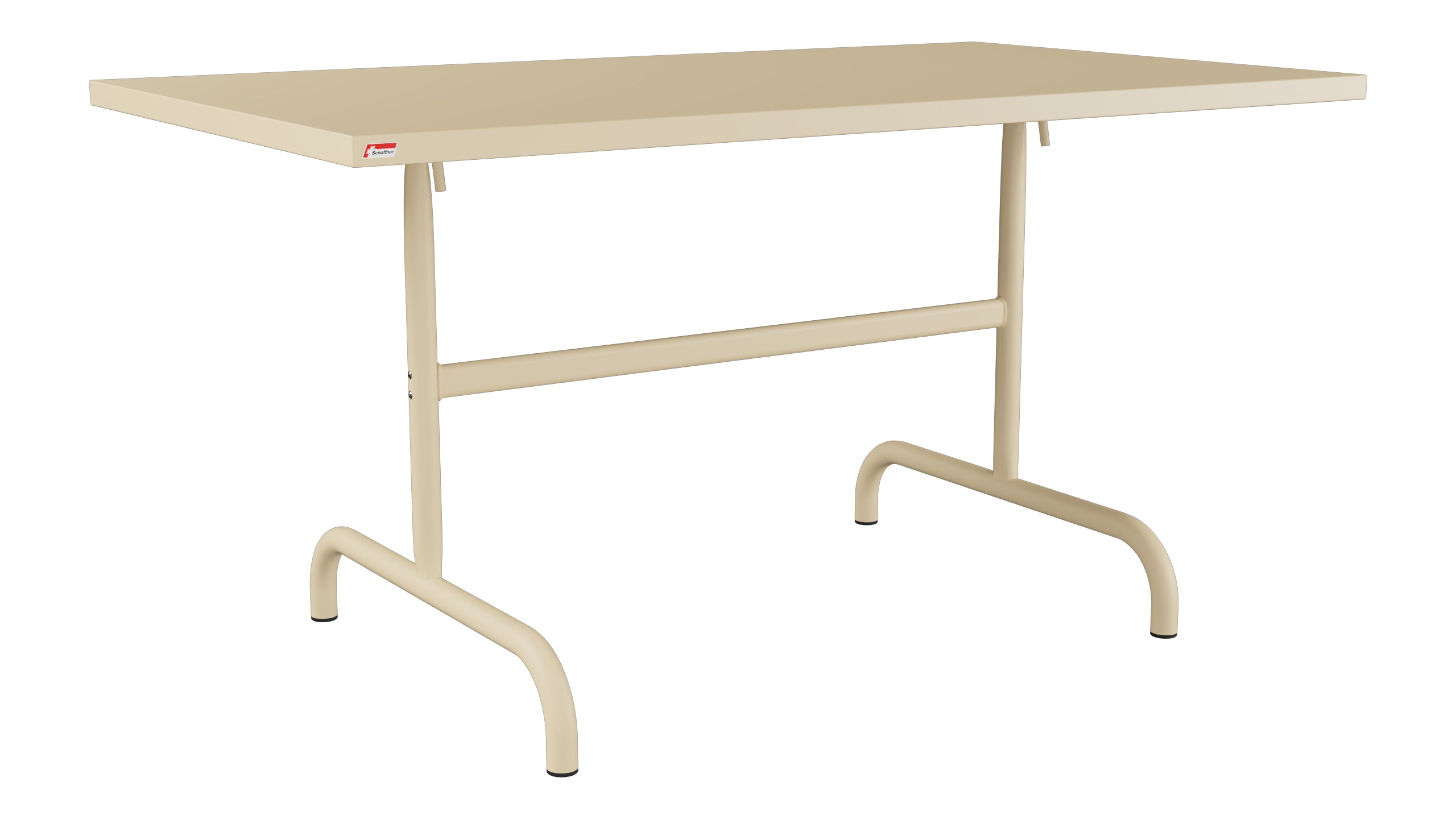 Säntis Metall-Gartentisch 140x80 klappbar in Pastellbraun präsentiert im Onlineshop von KAQTU Design AG. Gartentisch ist von Schaffner
