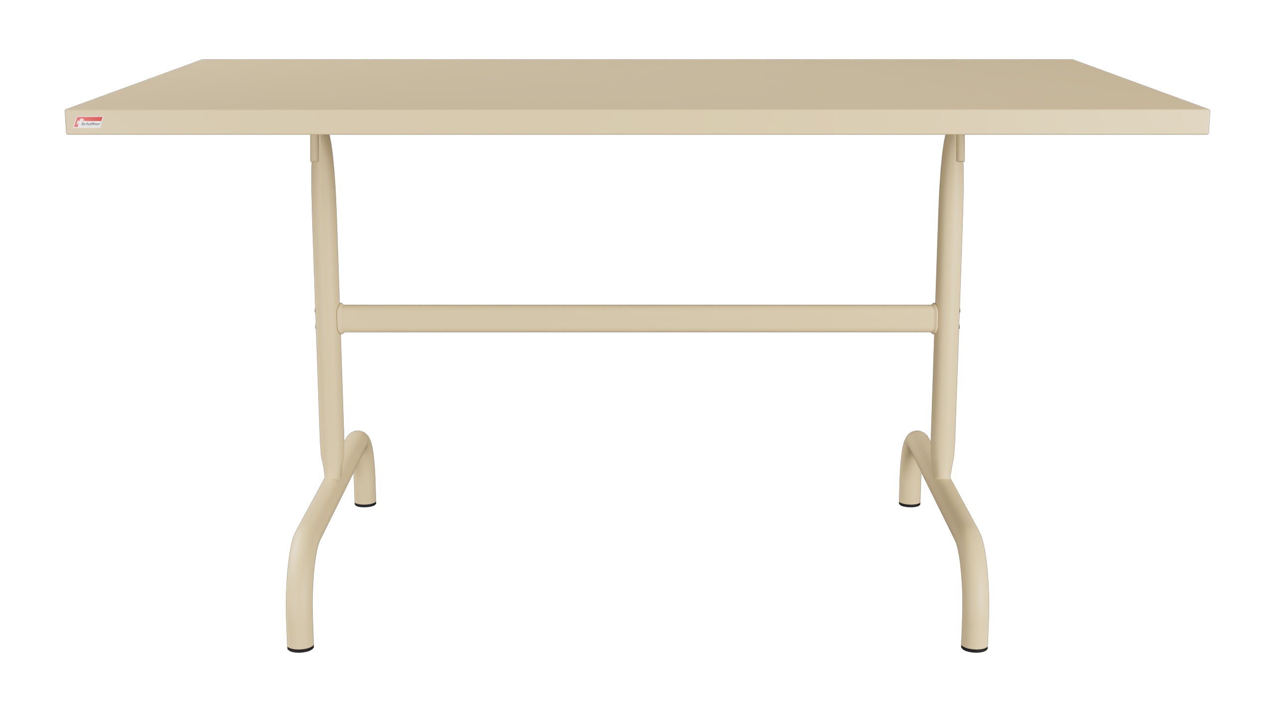 Säntis Metall-Gartentisch 140x80 klappbar in Pastellbraun präsentiert im Onlineshop von KAQTU Design AG. Gartentisch ist von Schaffner