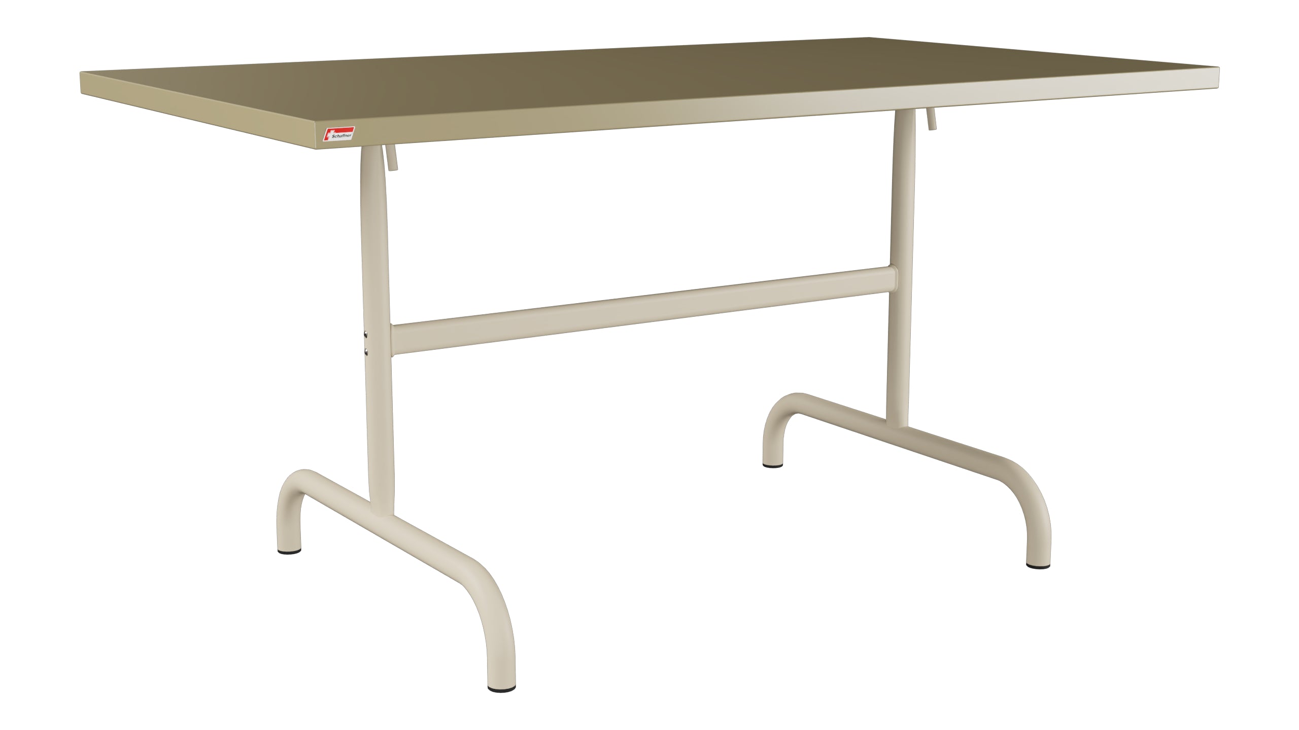 Säntis Metall-Gartentisch 140x80 klappbar in Champagner präsentiert im Onlineshop von KAQTU Design AG. Gartentisch ist von Schaffner