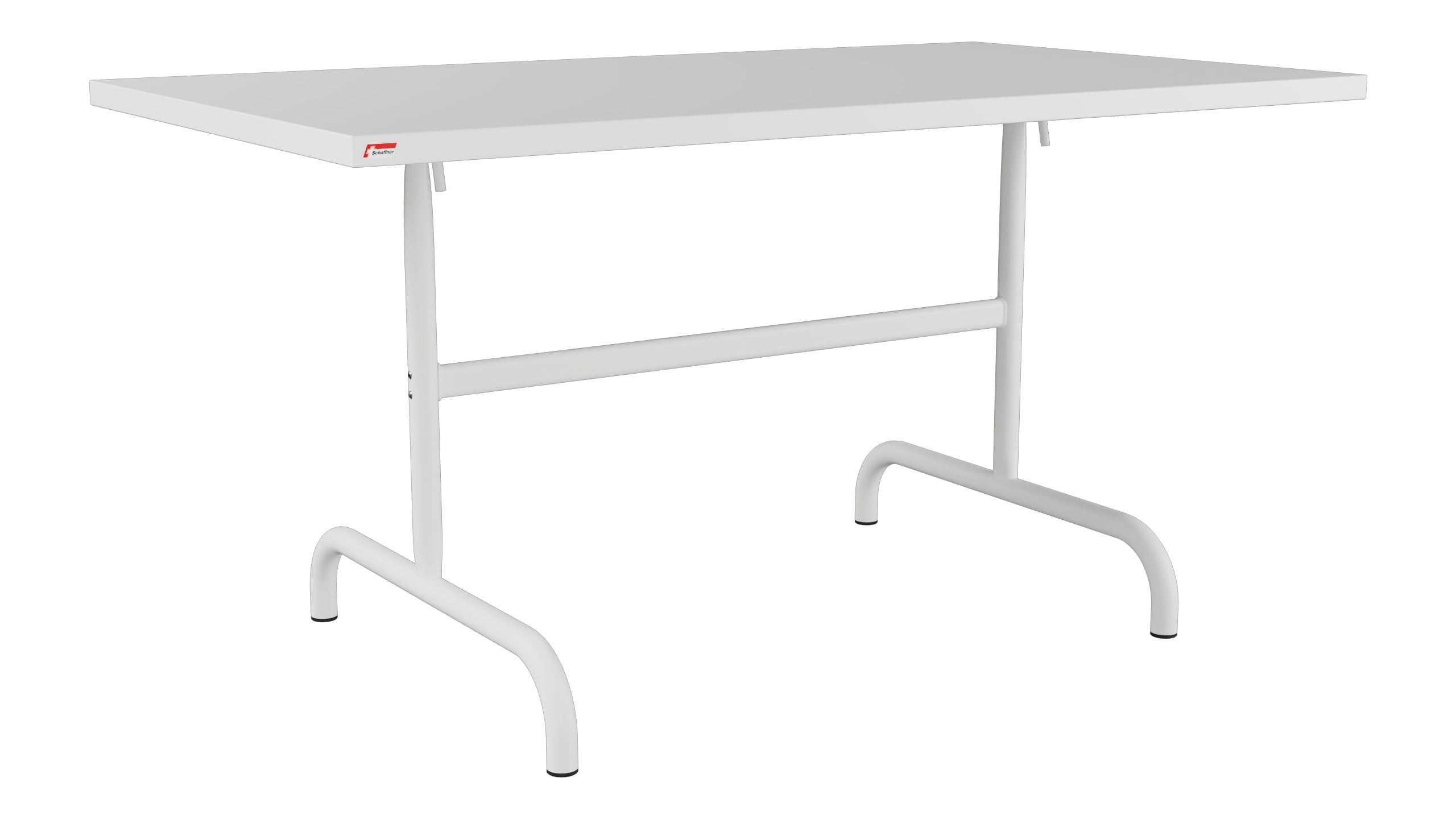 Säntis Metall-Gartentisch 140x80 klappbar in Weiss präsentiert im Onlineshop von KAQTU Design AG. Gartentisch ist von Schaffner