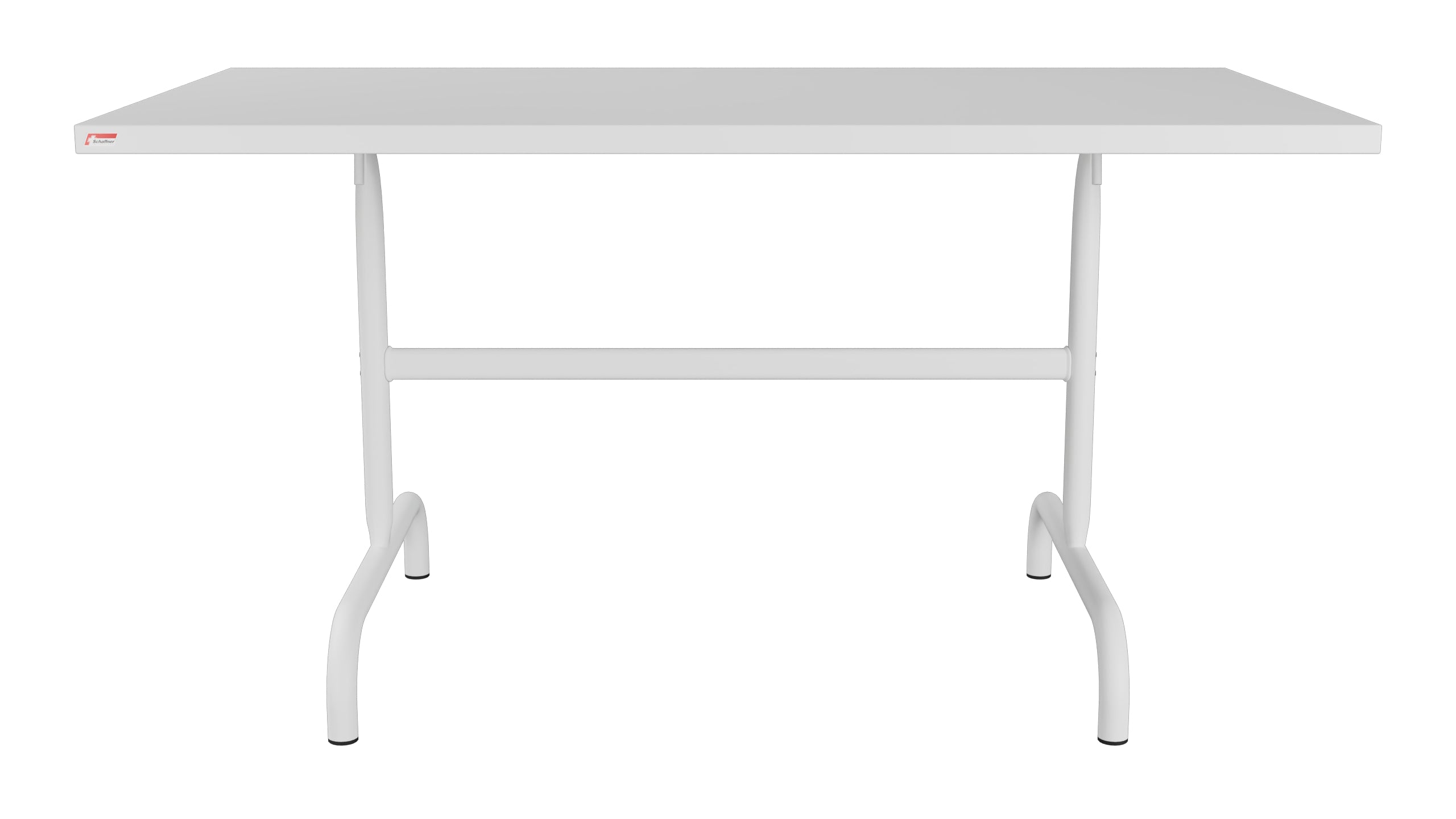 Säntis Metall-Gartentisch 140x80 klappbar in Weiss präsentiert im Onlineshop von KAQTU Design AG. Gartentisch ist von Schaffner