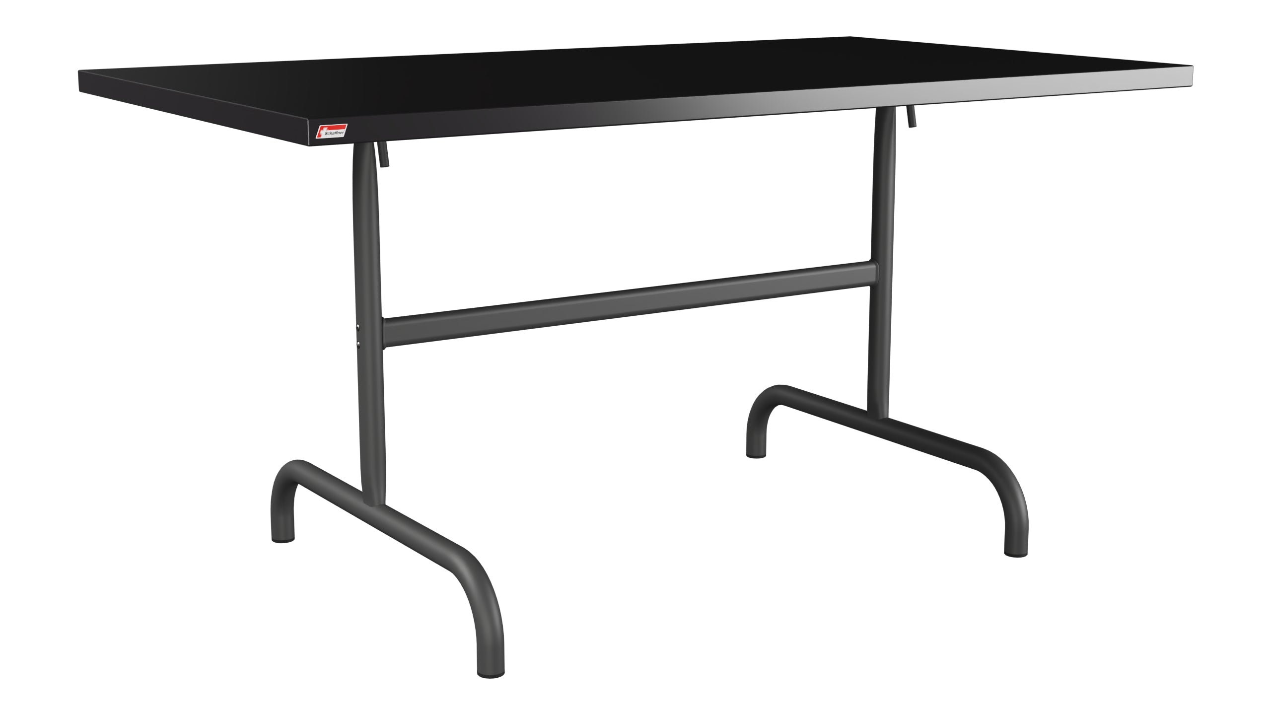 Säntis Metall-Gartentisch 140x80 klappbar in Schwarz präsentiert im Onlineshop von KAQTU Design AG. Gartentisch ist von Schaffner