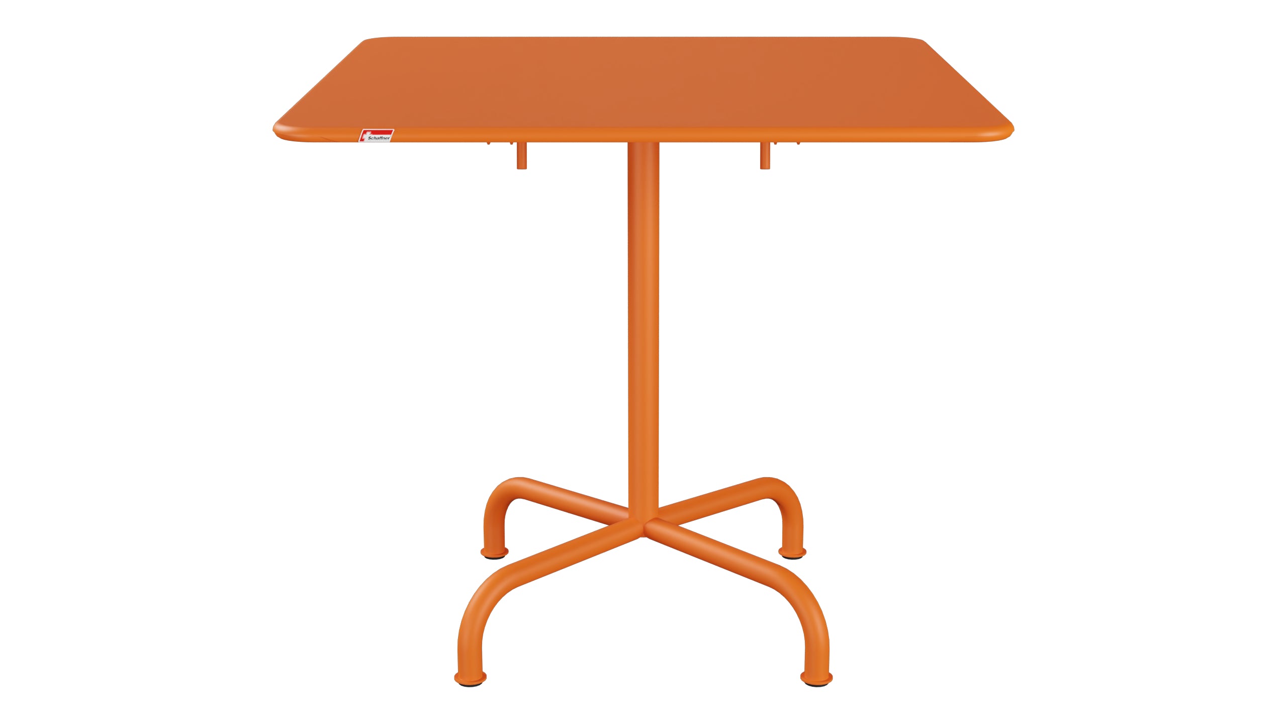Rigi Metall-Gartentisch 80x80 klappbar in Orange präsentiert im Onlineshop von KAQTU Design AG. Gartentisch ist von Schaffner