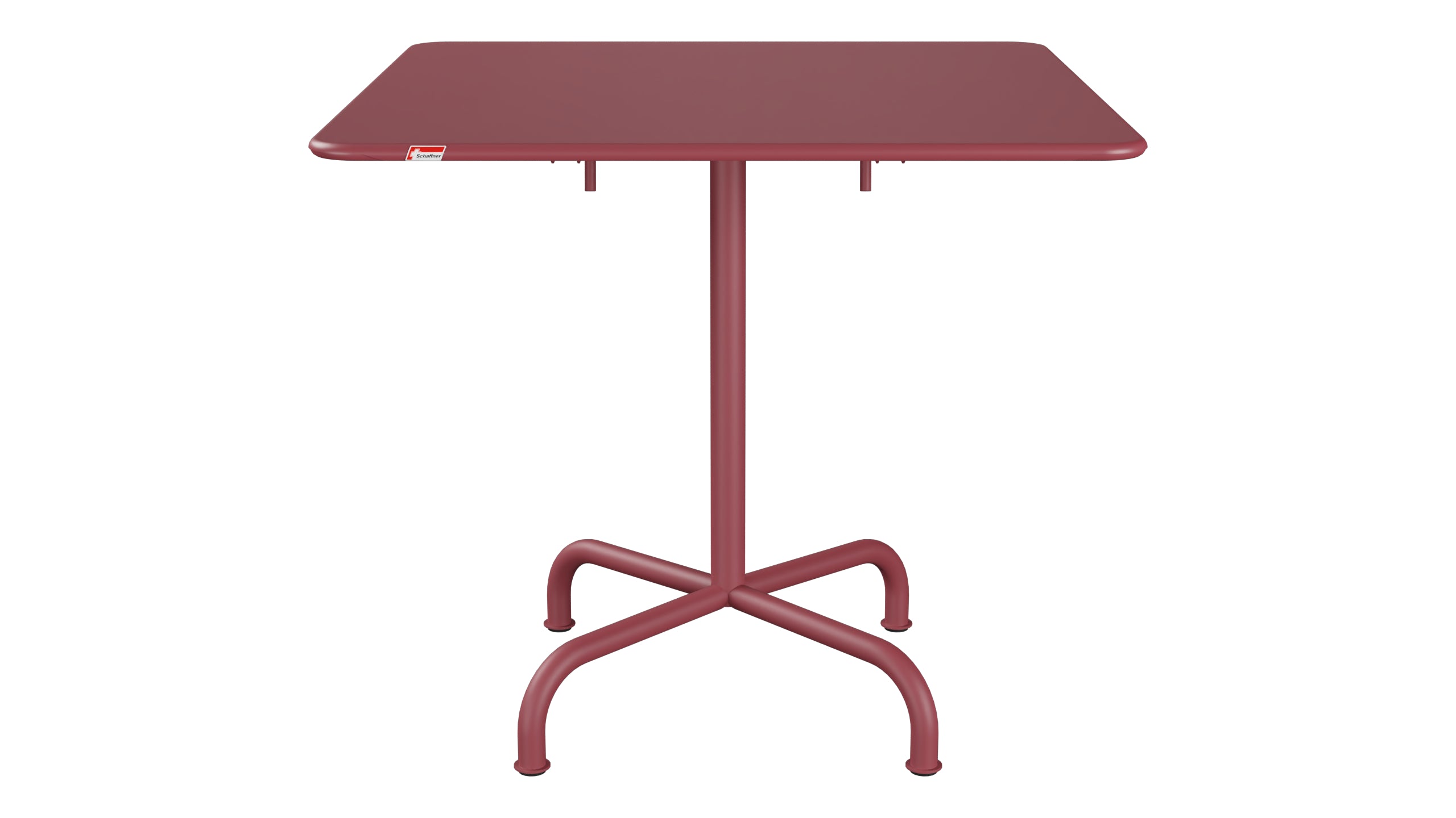 Rigi Metall-Gartentisch 80x80 klappbar in Bordeaux präsentiert im Onlineshop von KAQTU Design AG. Gartentisch ist von Schaffner