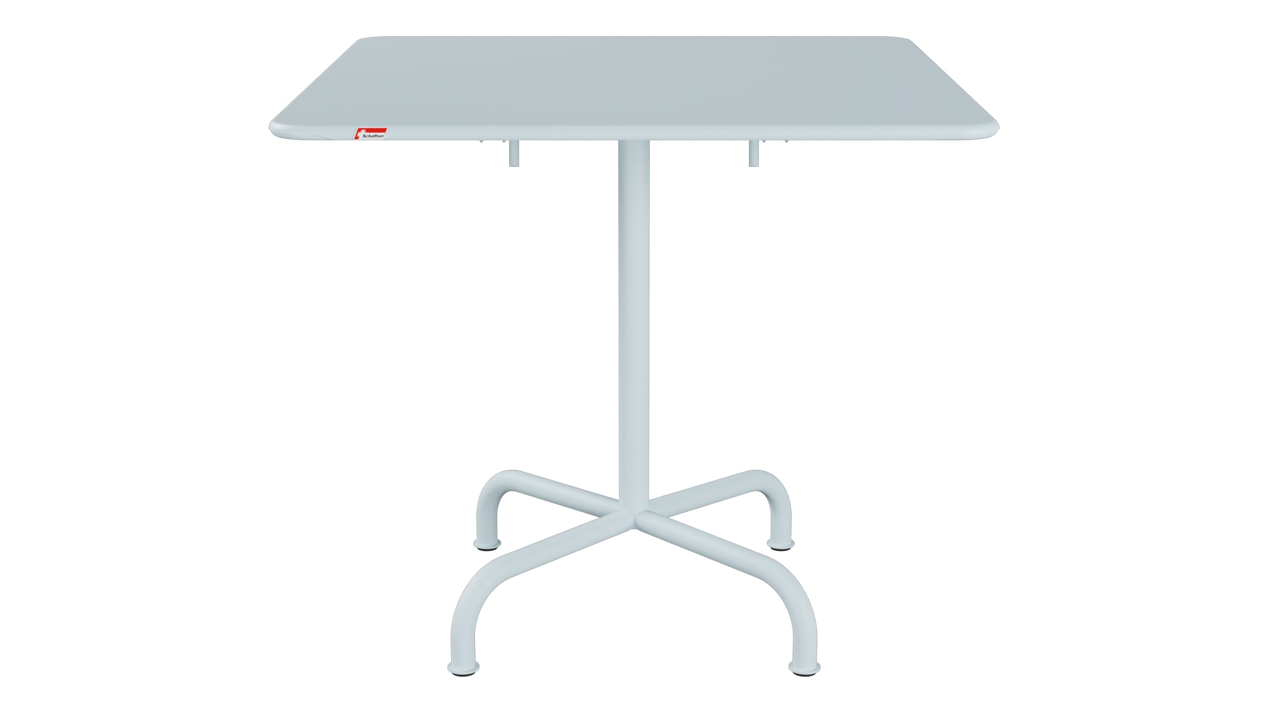 Rigi Metall-Gartentisch 80x80 klappbar in Pastellblau präsentiert im Onlineshop von KAQTU Design AG. Gartentisch ist von Schaffner