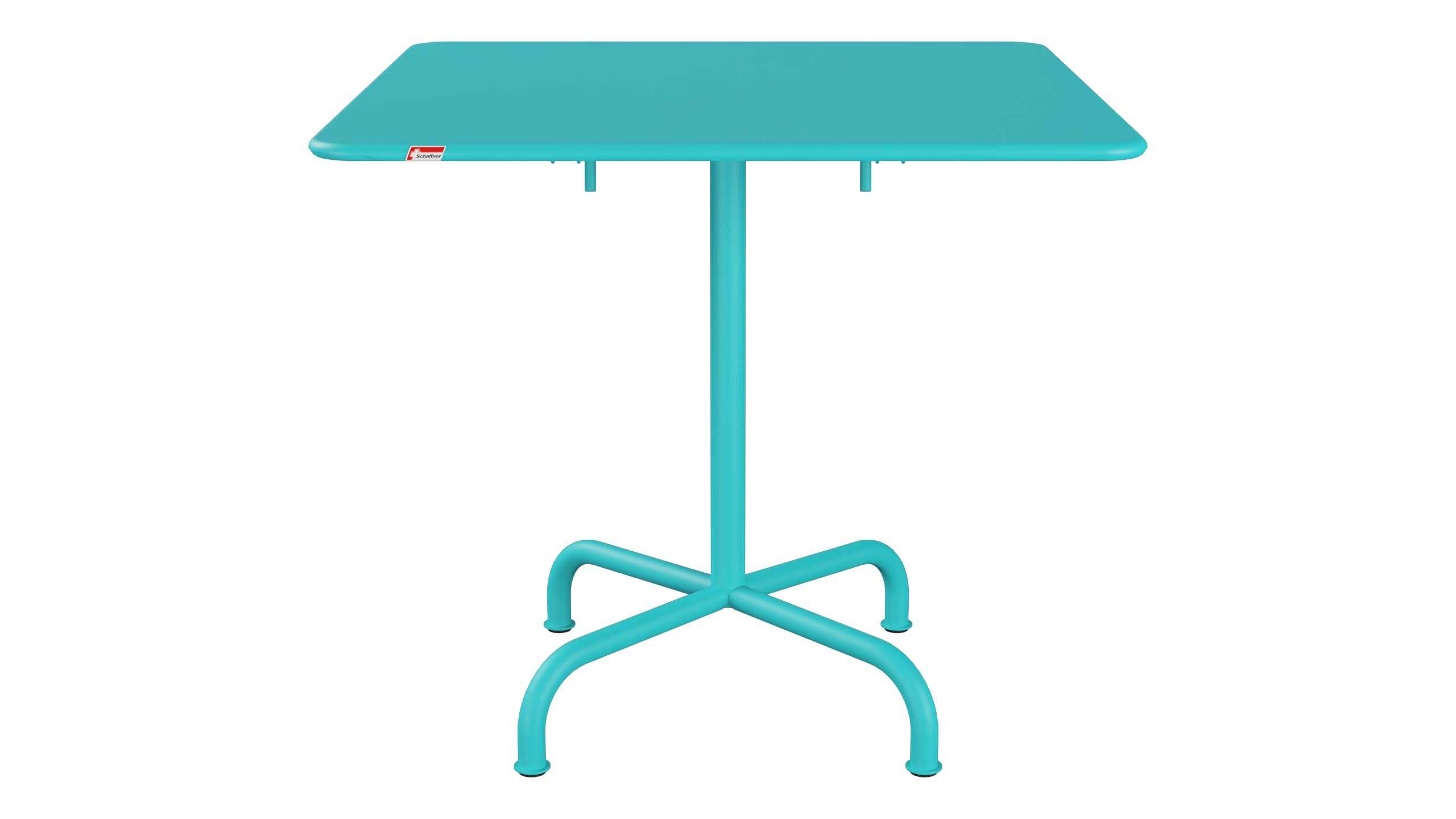Rigi Metall-Gartentisch 80x80 klappbar in Türkis präsentiert im Onlineshop von KAQTU Design AG. Gartentisch ist von Schaffner
