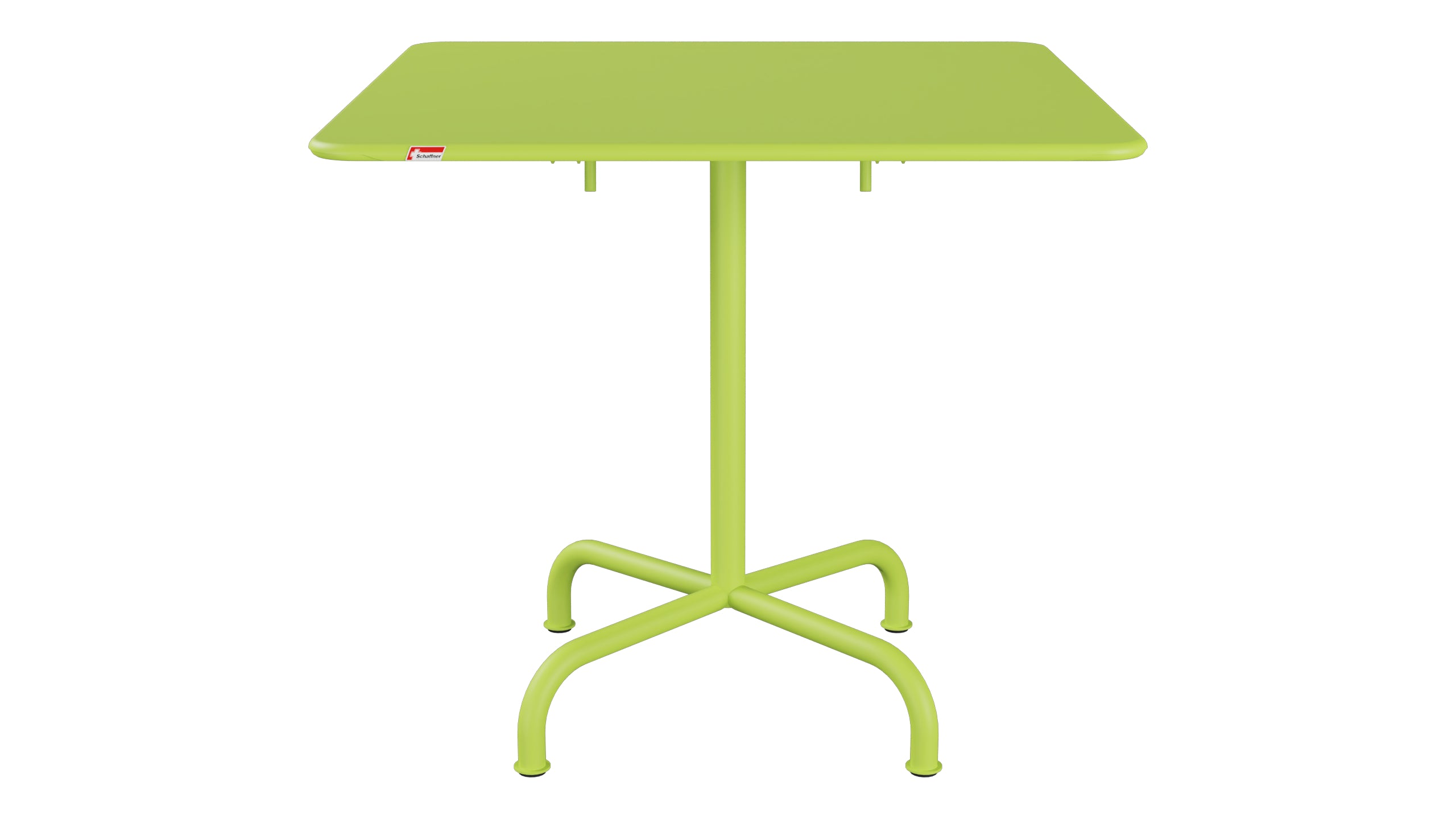 Rigi Metall-Gartentisch 80x80 klappbar in Hellgrün präsentiert im Onlineshop von KAQTU Design AG. Gartentisch ist von Schaffner