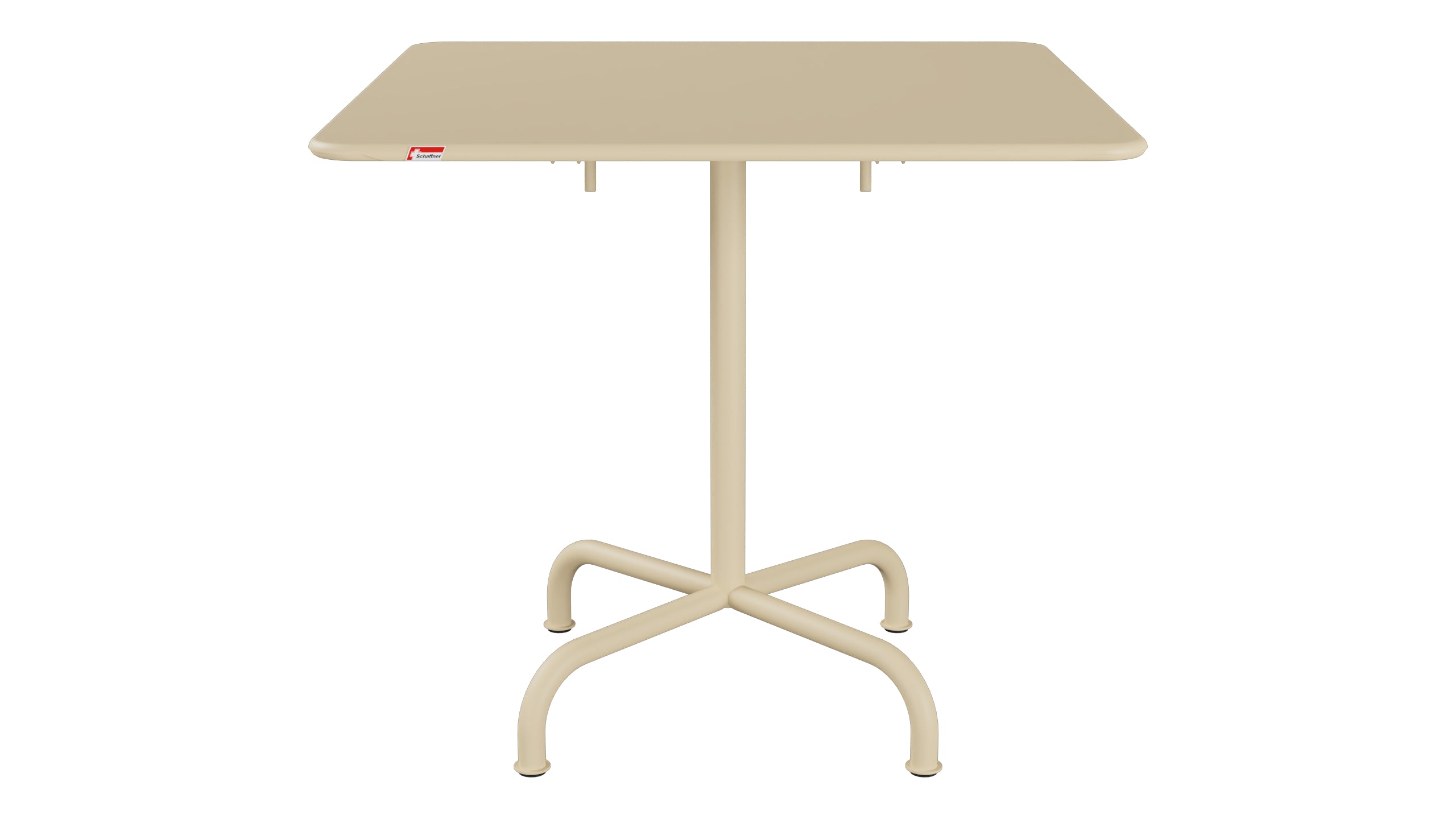 Rigi Metall-Gartentisch 80x80 klappbar in Pastellbraun präsentiert im Onlineshop von KAQTU Design AG. Gartentisch ist von Schaffner