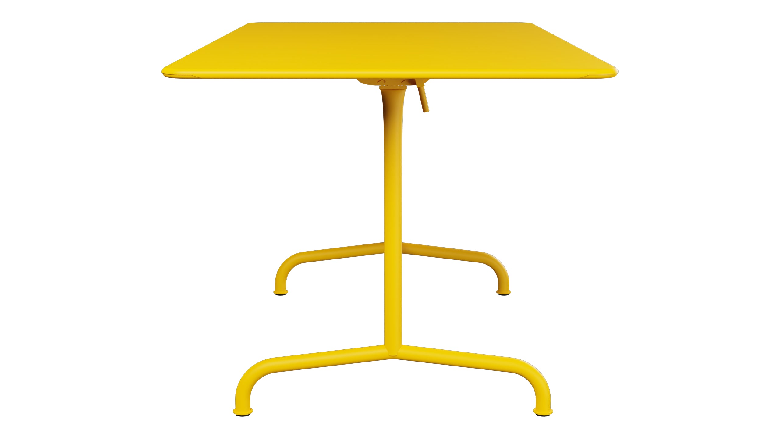 Rigi Metall-Gartentisch 140x80 klappbar in Gelb präsentiert im Onlineshop von KAQTU Design AG. Gartentisch ist von Schaffner