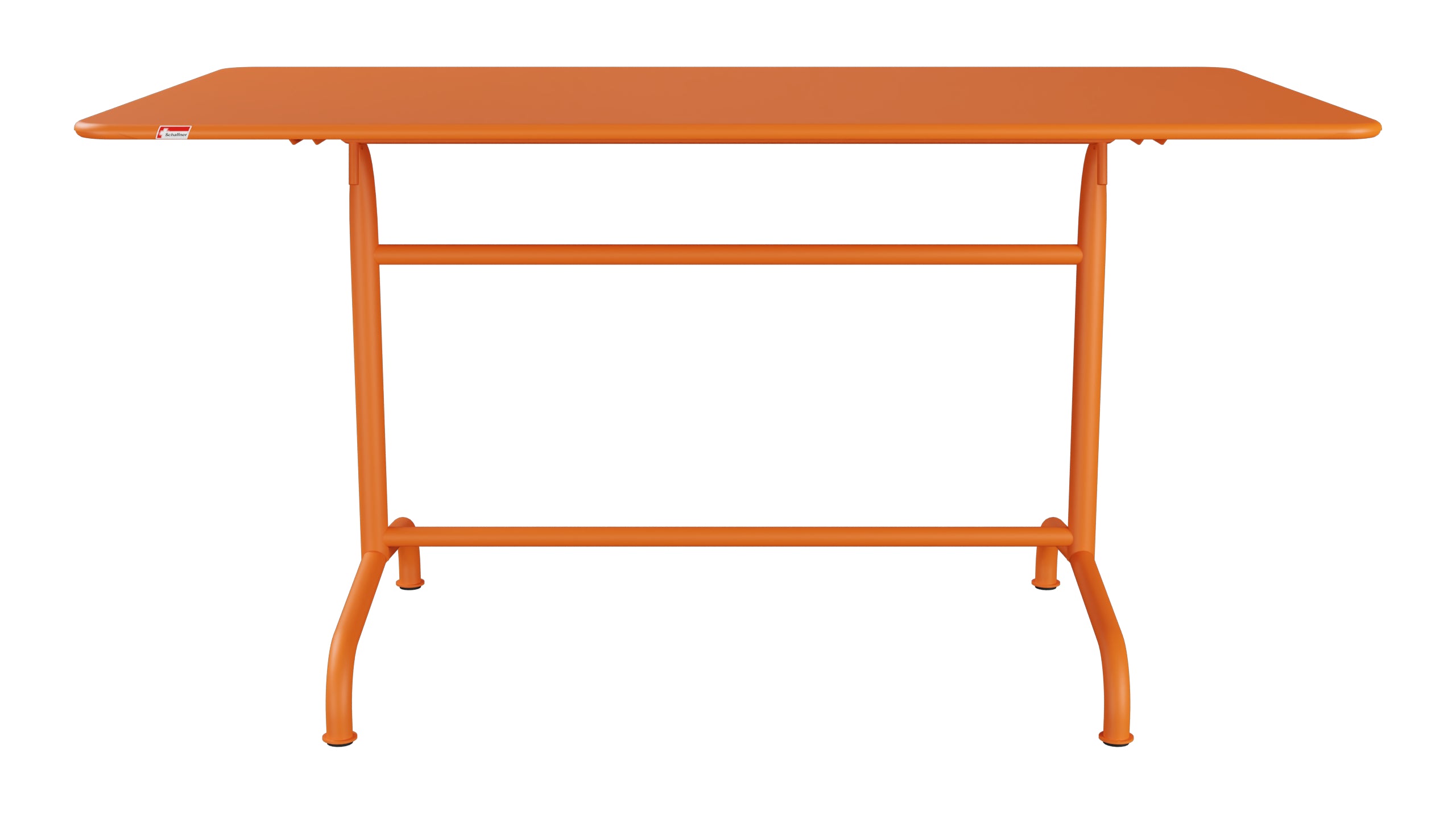 Rigi Metall-Gartentisch 140x80 klappbar in Orange präsentiert im Onlineshop von KAQTU Design AG. Gartentisch ist von Schaffner