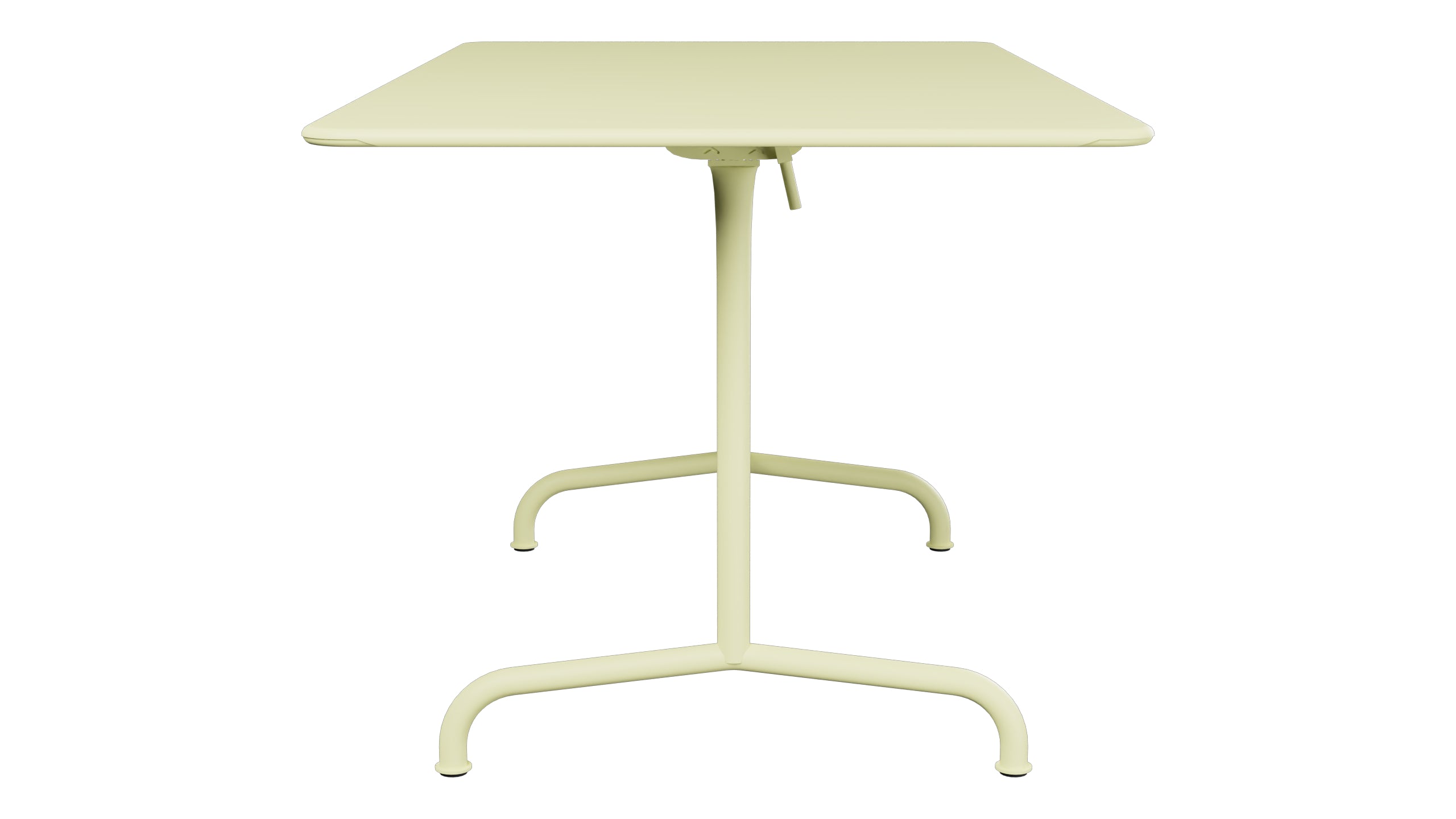 Rigi Metall-Gartentisch 140x80 klappbar in Buchsbaumgelb präsentiert im Onlineshop von KAQTU Design AG. Gartentisch ist von Schaffner