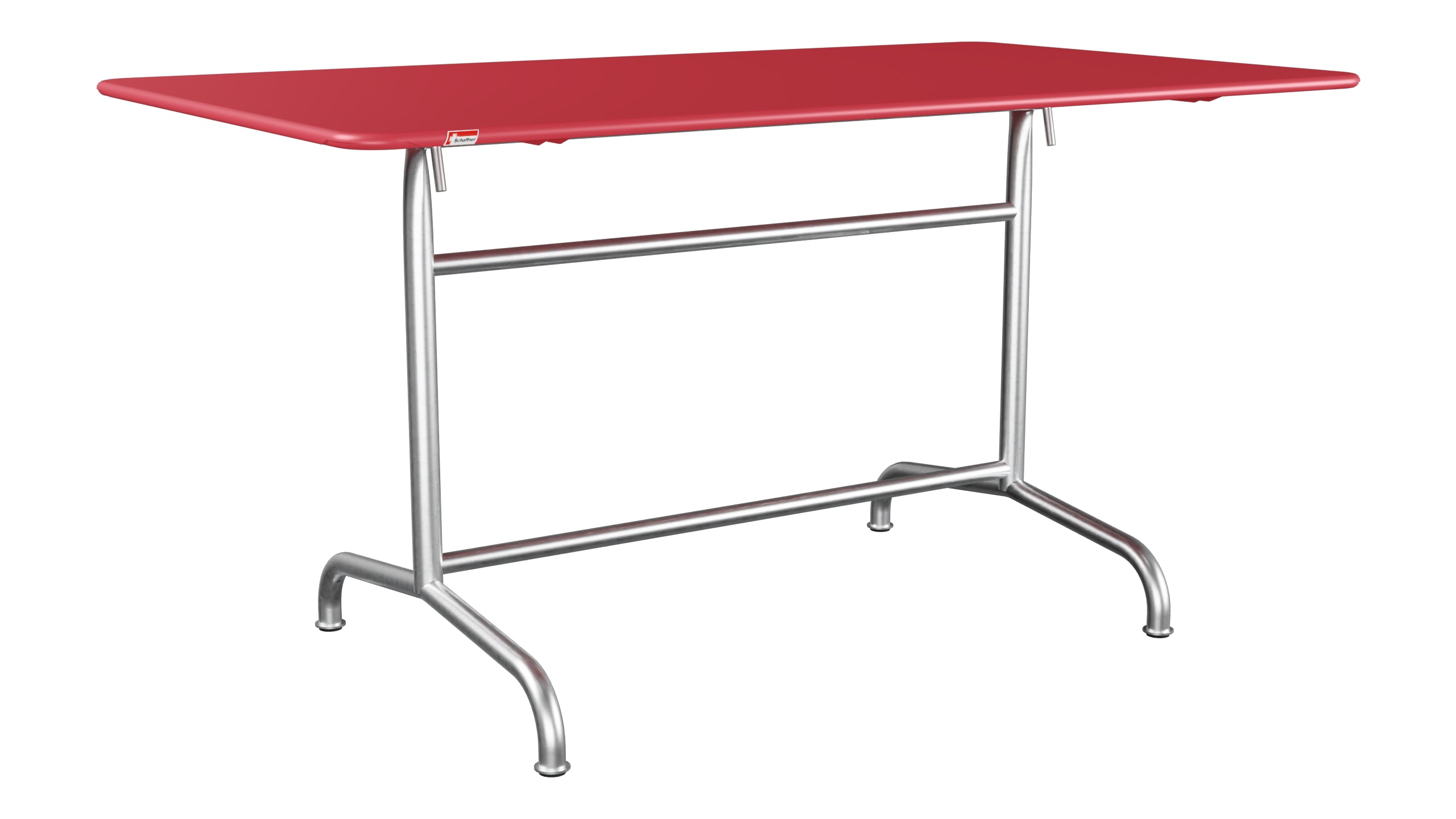 Rigi Metall-Gartentisch 140x80 klappbar in Ahornrot präsentiert im Onlineshop von KAQTU Design AG. Gartentisch ist von Schaffner