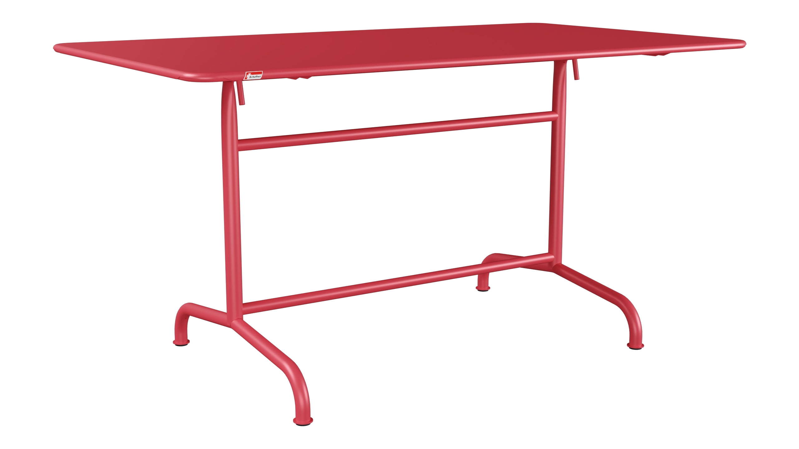 Rigi Metall-Gartentisch 140x80 klappbar in Ahornrot präsentiert im Onlineshop von KAQTU Design AG. Gartentisch ist von Schaffner