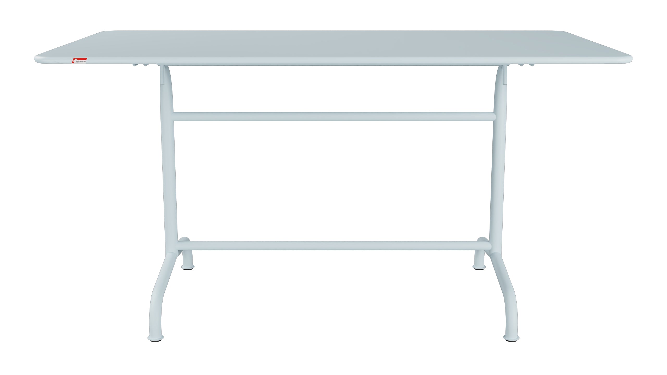 Rigi Metall-Gartentisch 140x80 klappbar in Pastellblau präsentiert im Onlineshop von KAQTU Design AG. Gartentisch ist von Schaffner