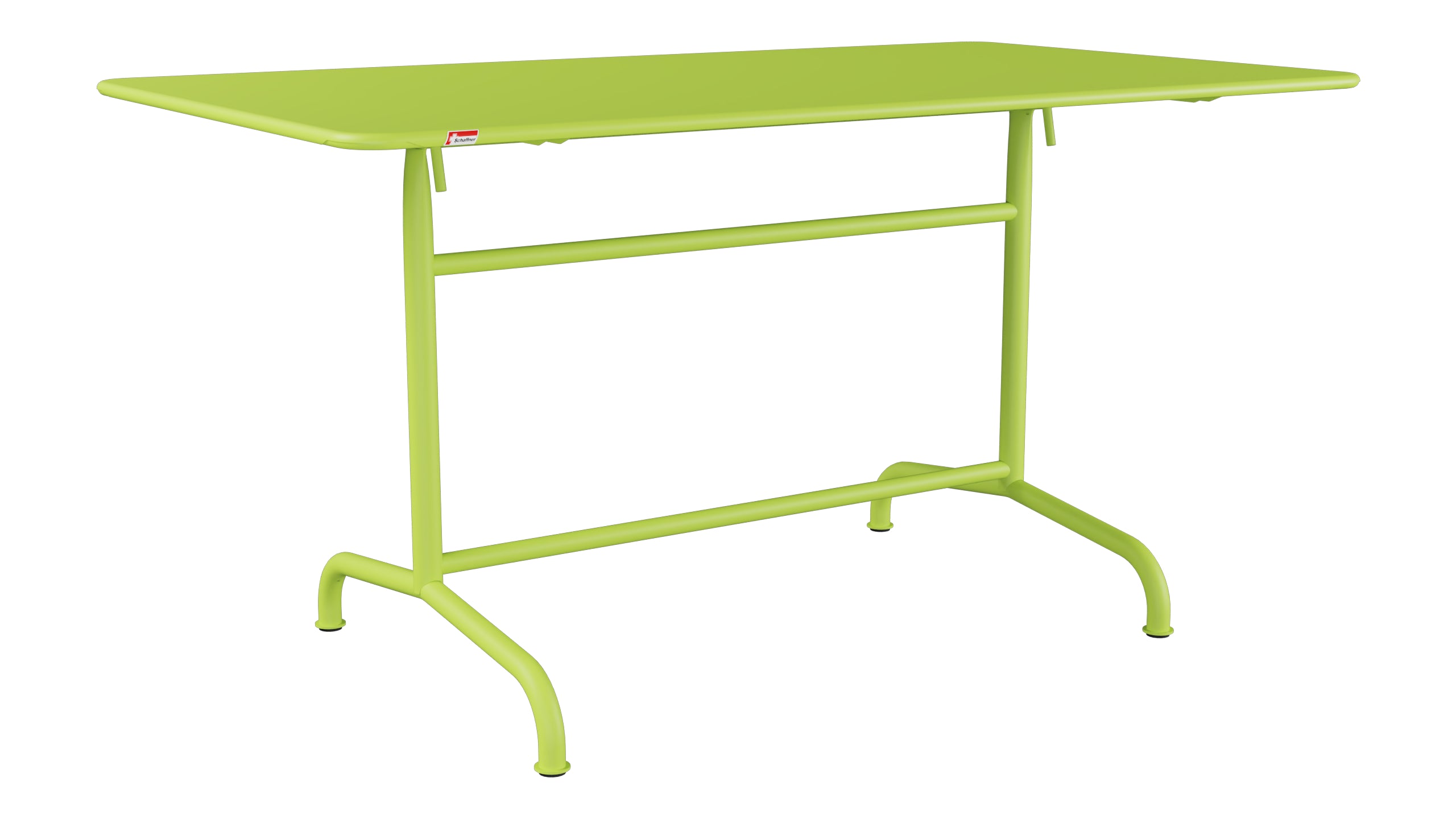 Rigi Metall-Gartentisch 140x80 klappbar in Hellgrün präsentiert im Onlineshop von KAQTU Design AG. Gartentisch ist von Schaffner