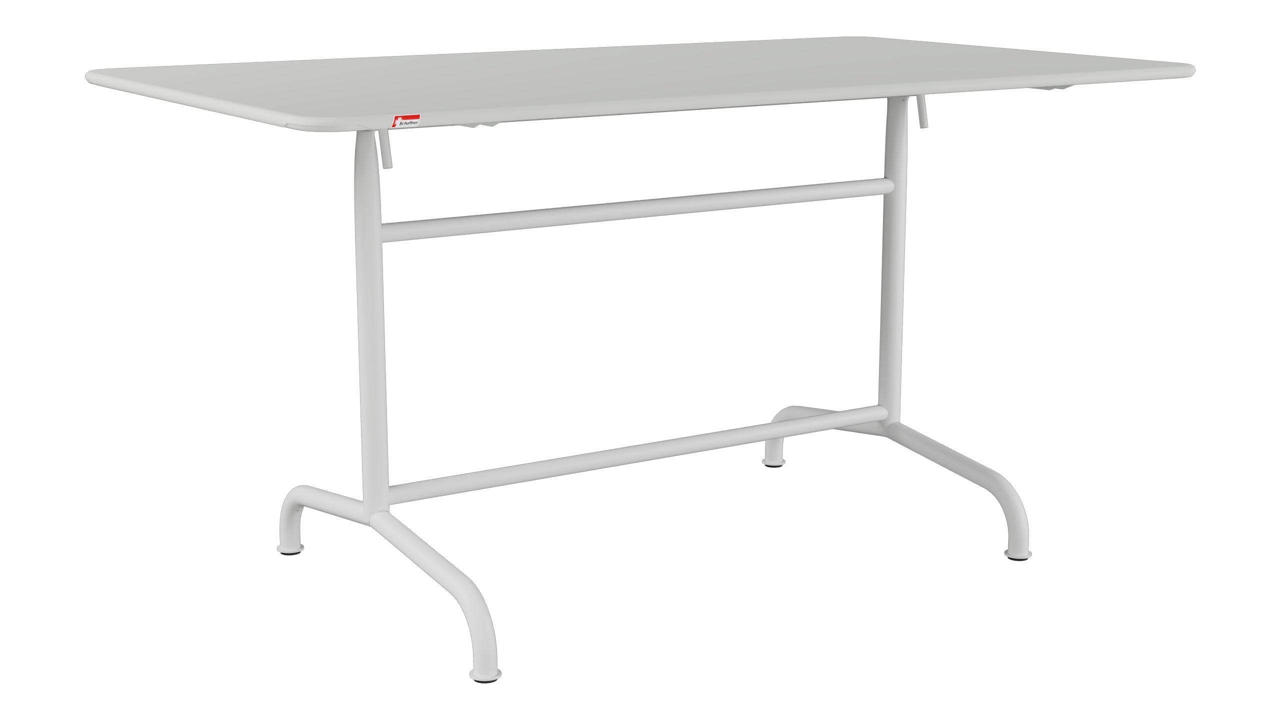Rigi Metall-Gartentisch 140x80 klappbar in Alusilber präsentiert im Onlineshop von KAQTU Design AG. Gartentisch ist von Schaffner