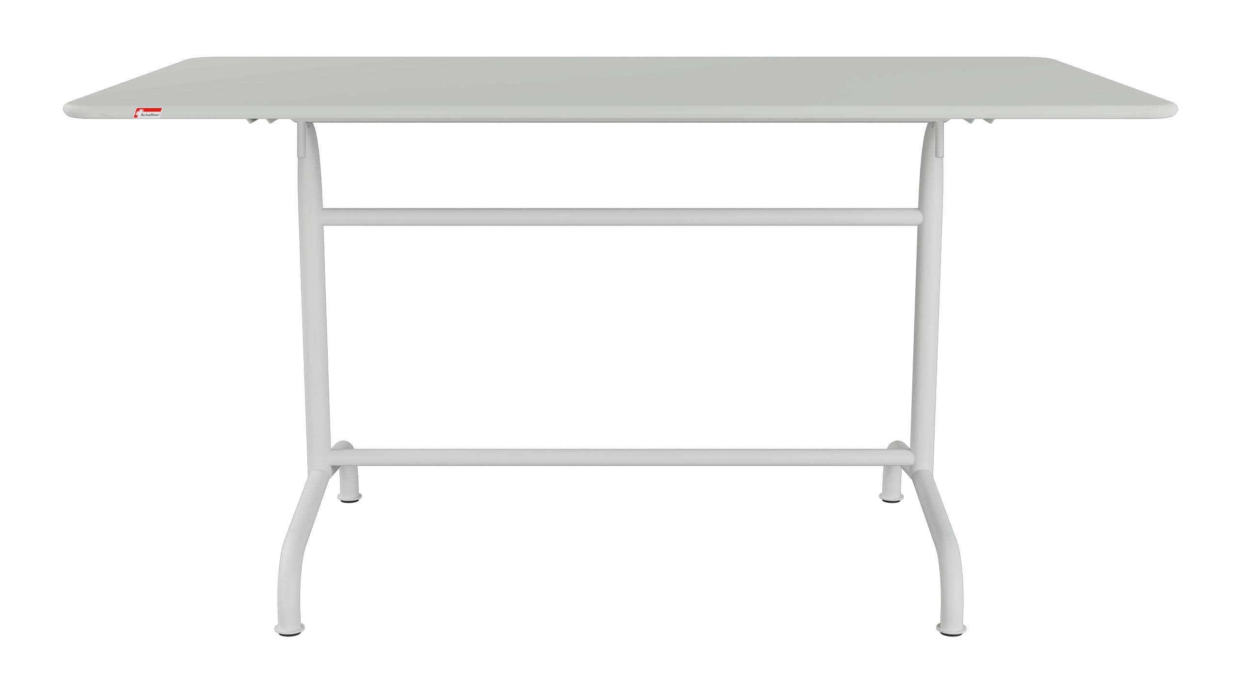 Rigi Metall-Gartentisch 140x80 klappbar in Alusilber präsentiert im Onlineshop von KAQTU Design AG. Gartentisch ist von Schaffner
