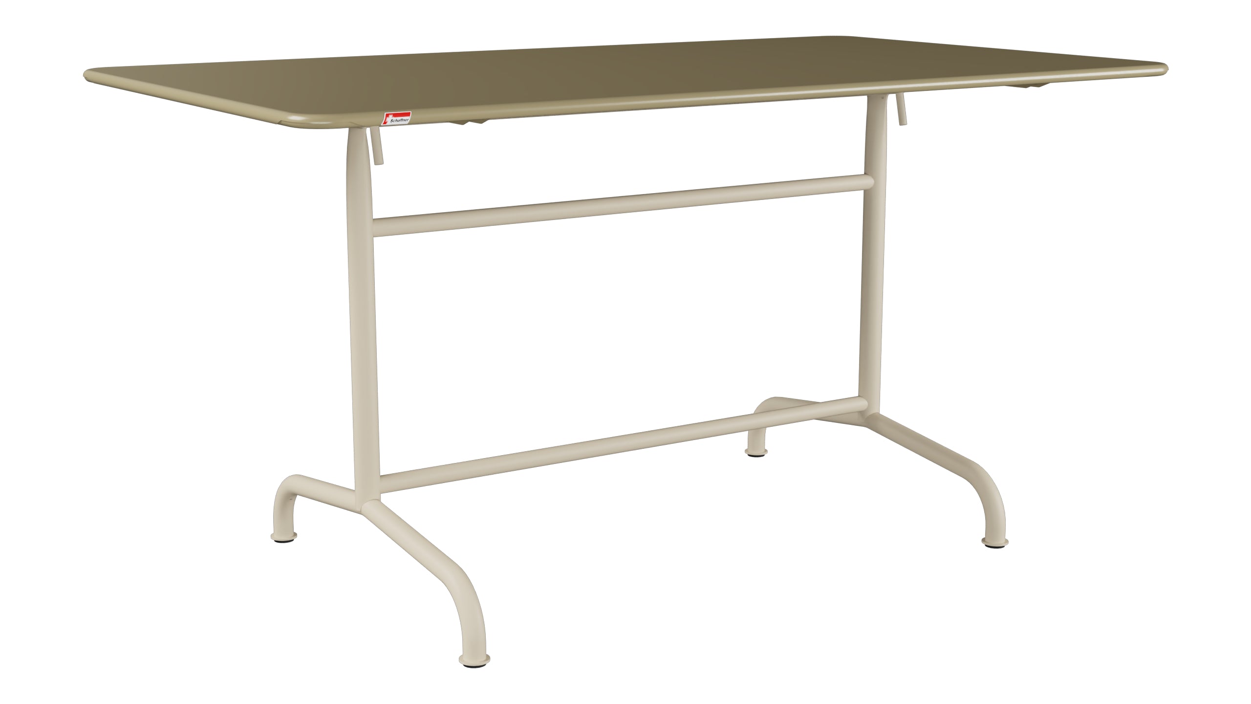 Rigi Metall-Gartentisch 140x80 klappbar in Champagner präsentiert im Onlineshop von KAQTU Design AG. Gartentisch ist von Schaffner