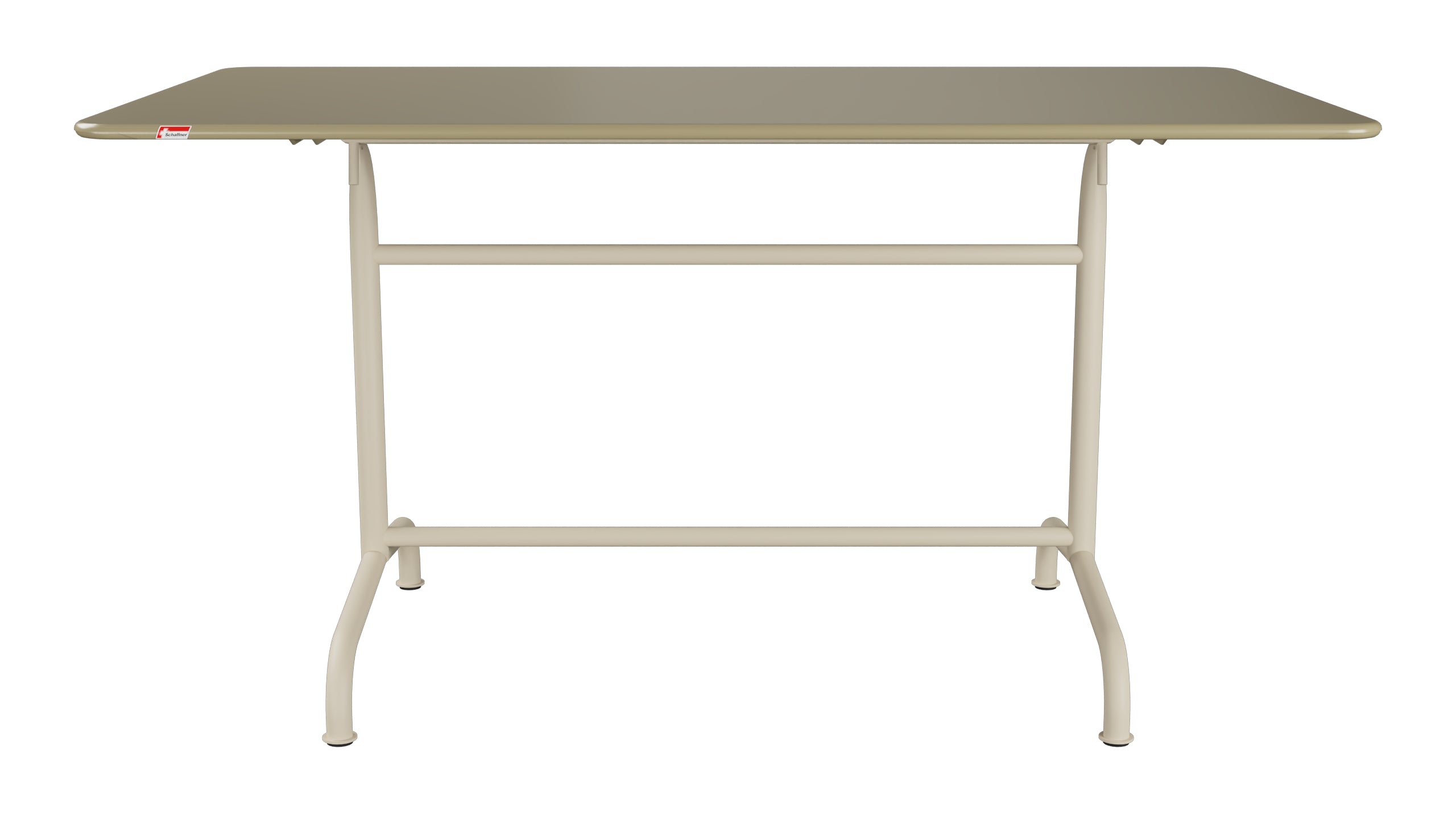 Rigi Metall-Gartentisch 140x80 klappbar in Champagner präsentiert im Onlineshop von KAQTU Design AG. Gartentisch ist von Schaffner