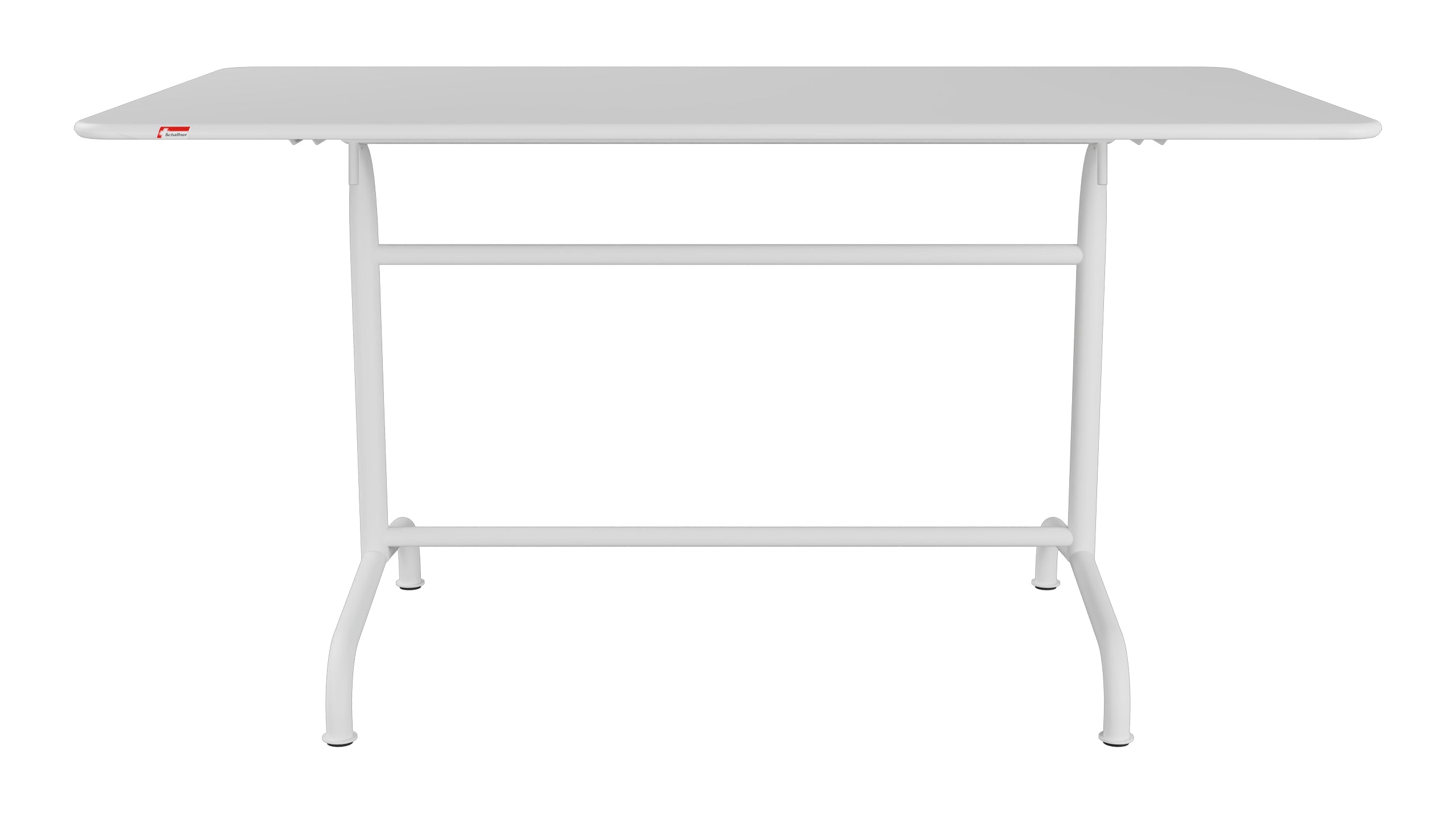Rigi Metall-Gartentisch 140x80 klappbar in Weiss präsentiert im Onlineshop von KAQTU Design AG. Gartentisch ist von Schaffner