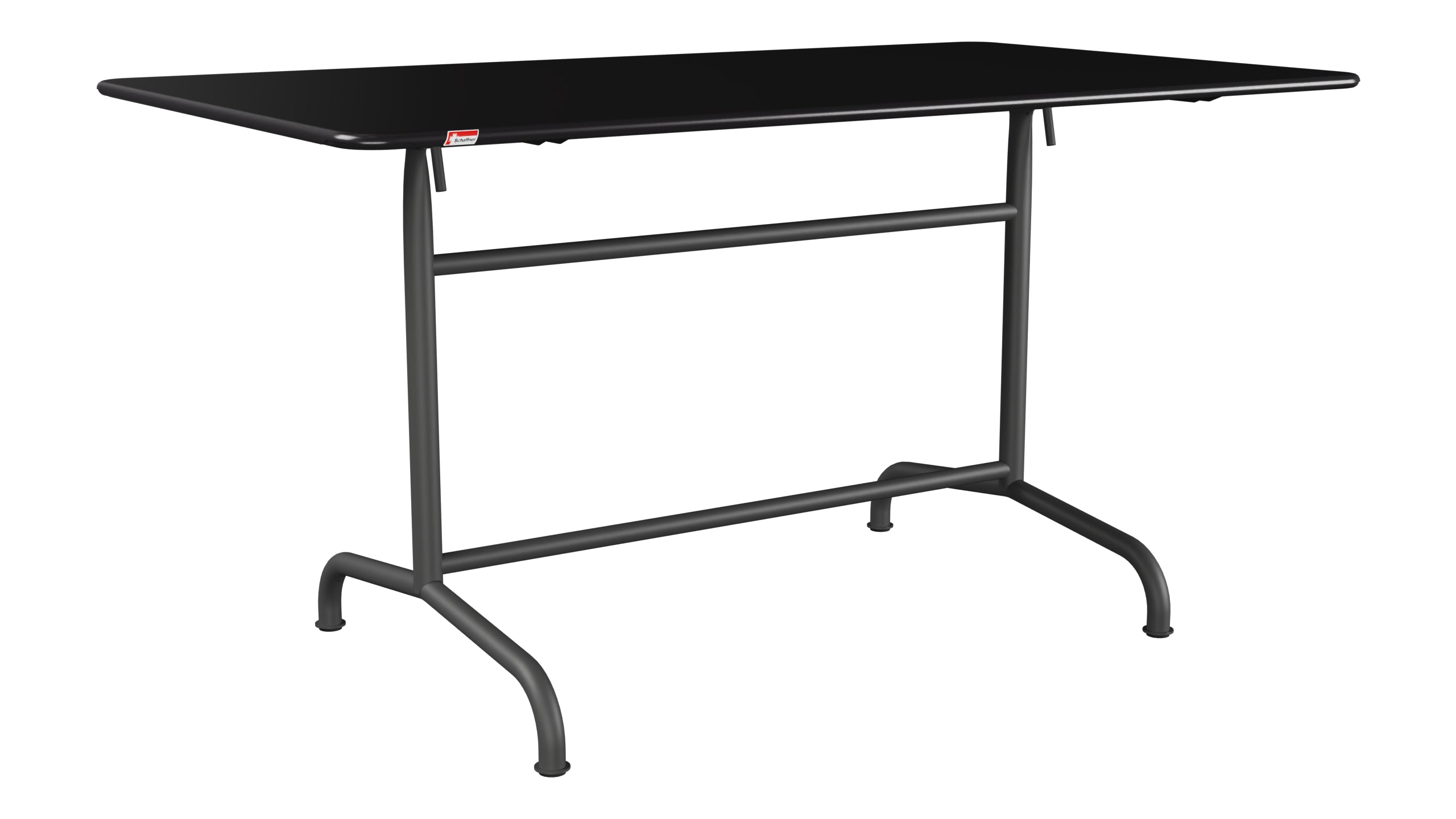 Rigi Metall-Gartentisch 140x80 klappbar in Schwarz präsentiert im Onlineshop von KAQTU Design AG. Gartentisch ist von Schaffner