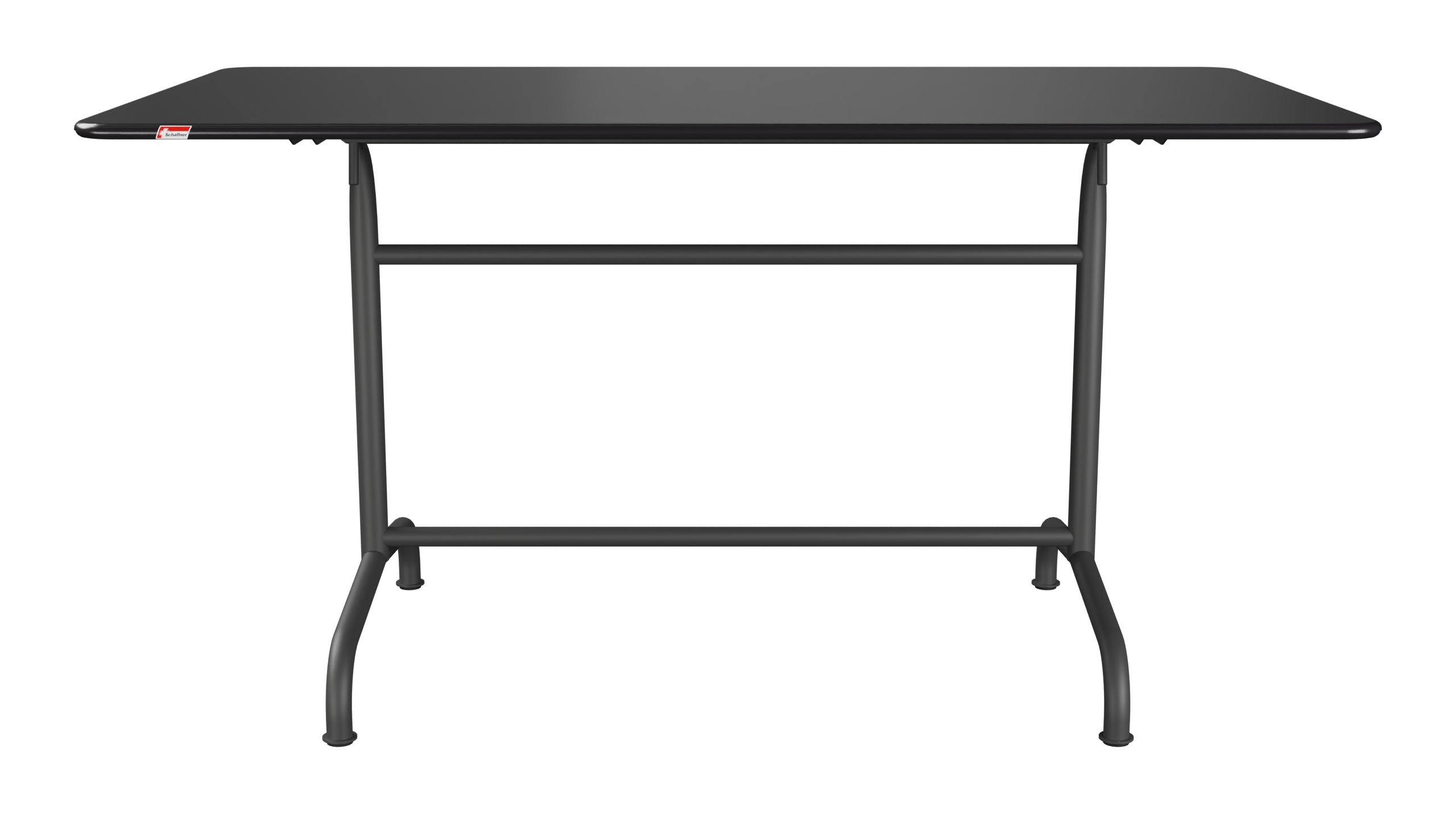 Rigi Metall-Gartentisch 140x80 klappbar in Schwarz präsentiert im Onlineshop von KAQTU Design AG. Gartentisch ist von Schaffner
